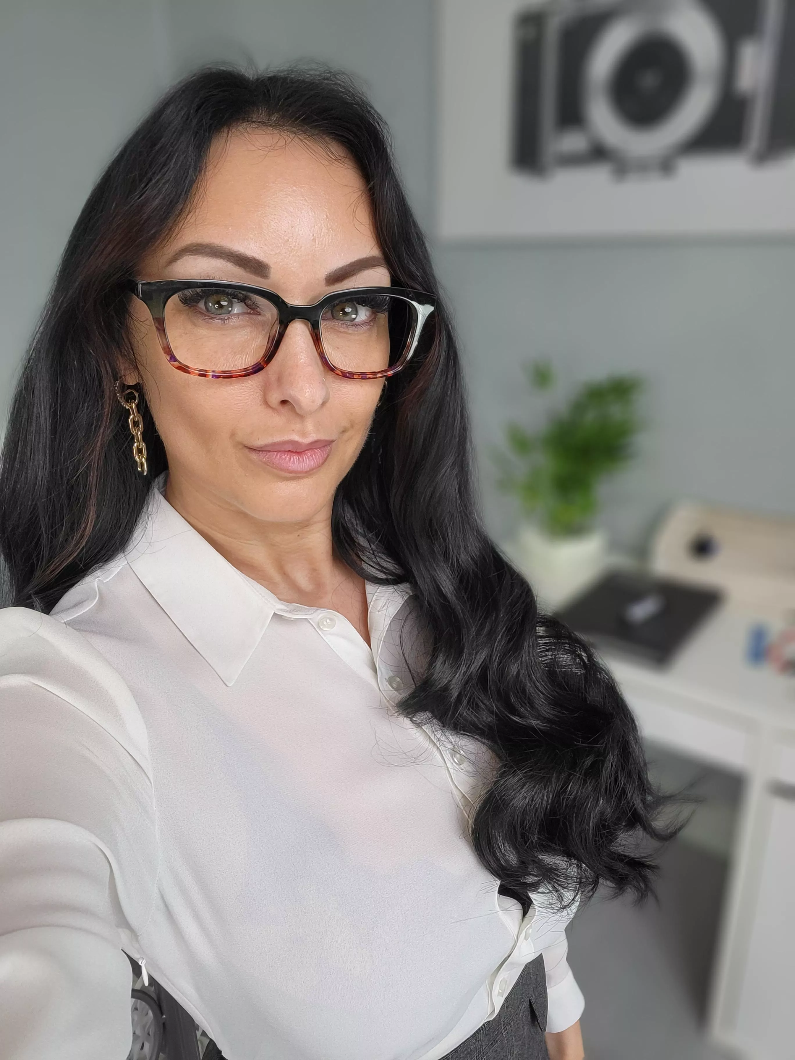 working from home, should I open my blouse?