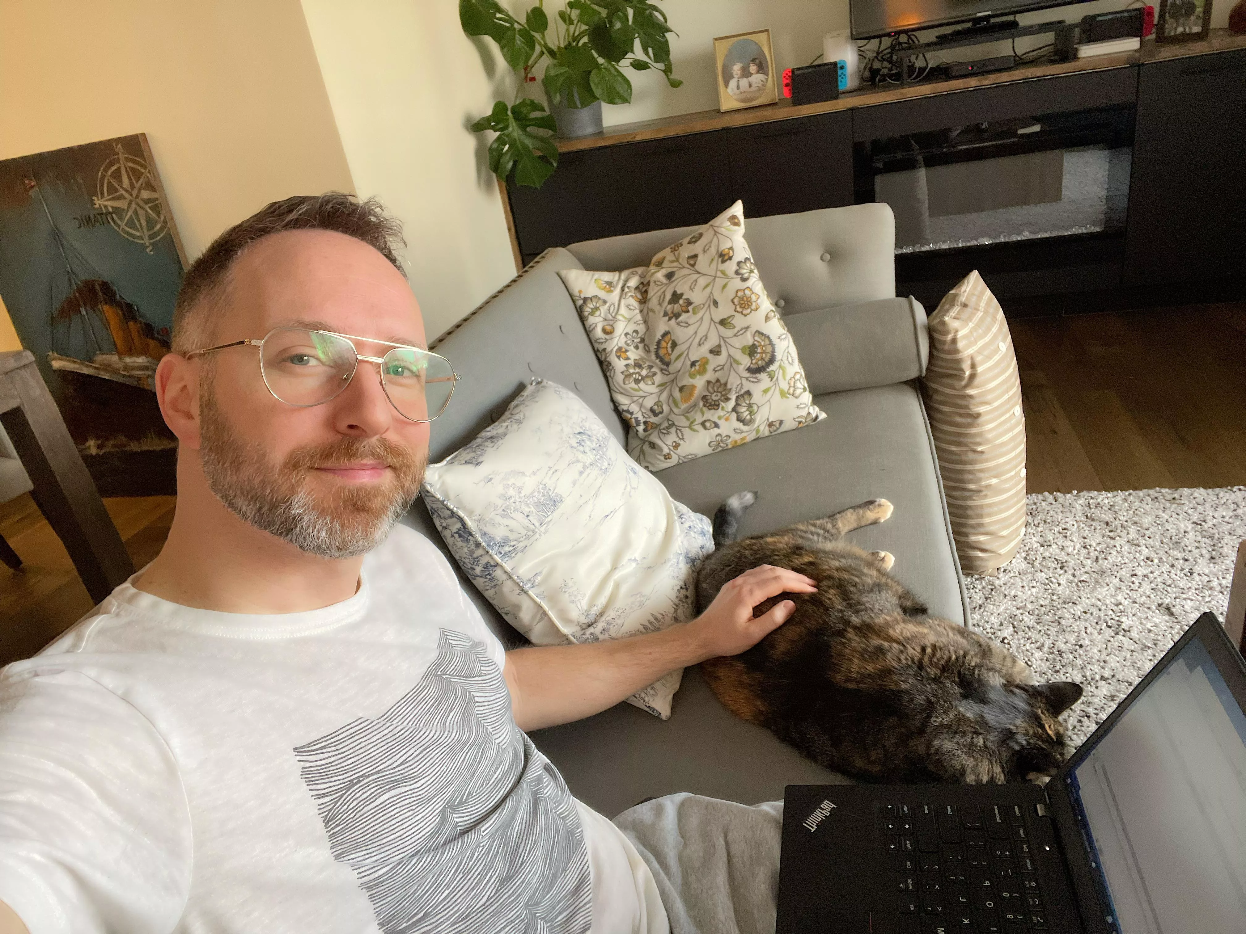 Working from home today with my most affectionate coworker