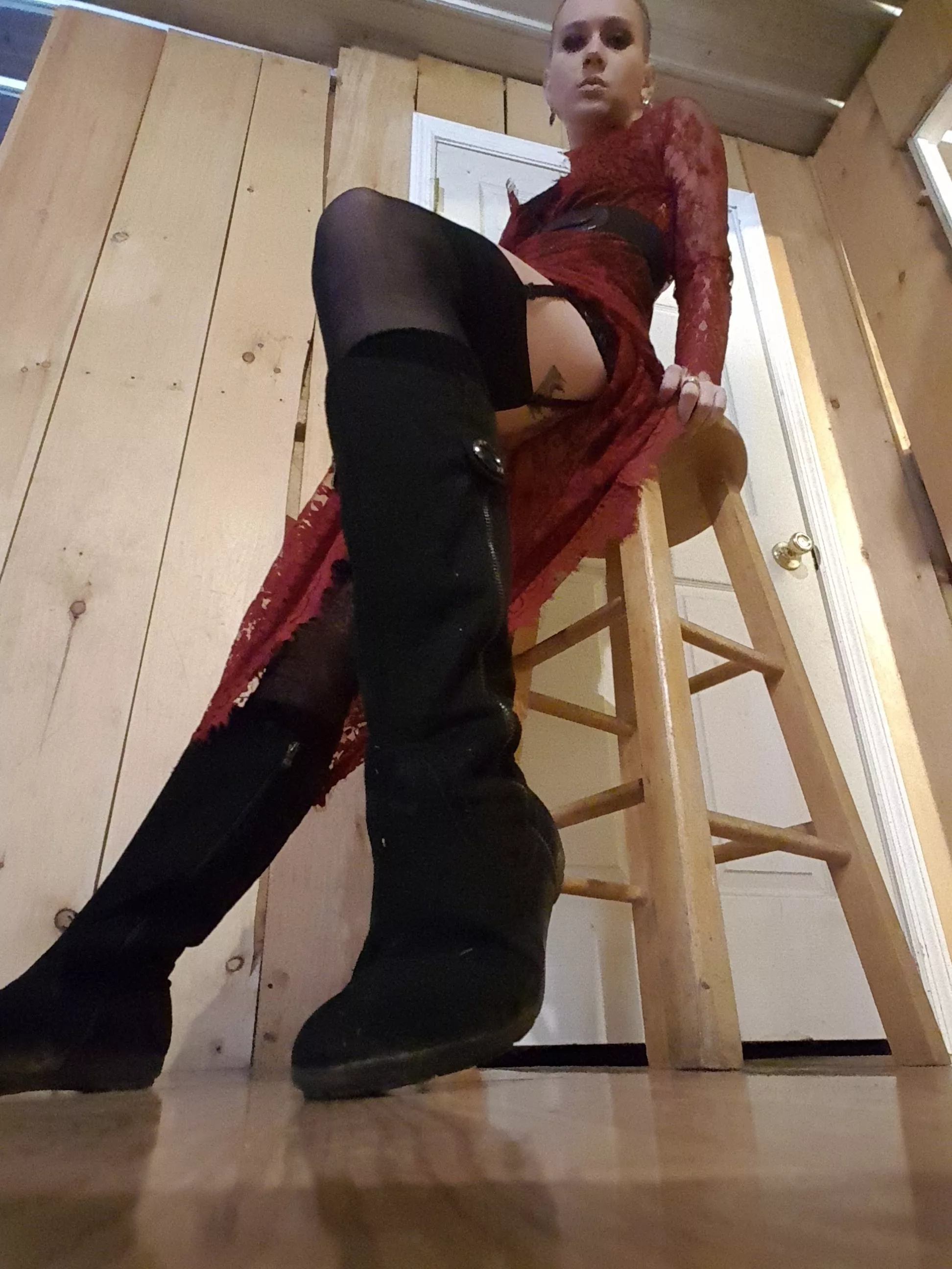 Worshiping My boots should be the highlight of your day.