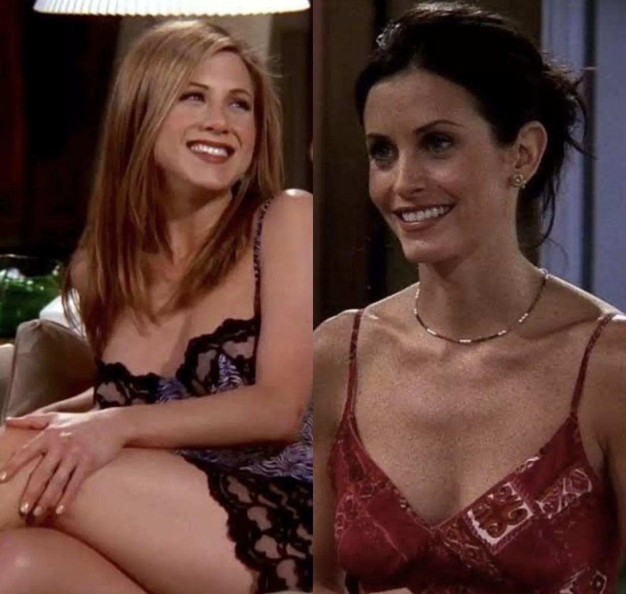 Would love to be drained for prime Courteney Cox and Jennifer Aniston for the first time