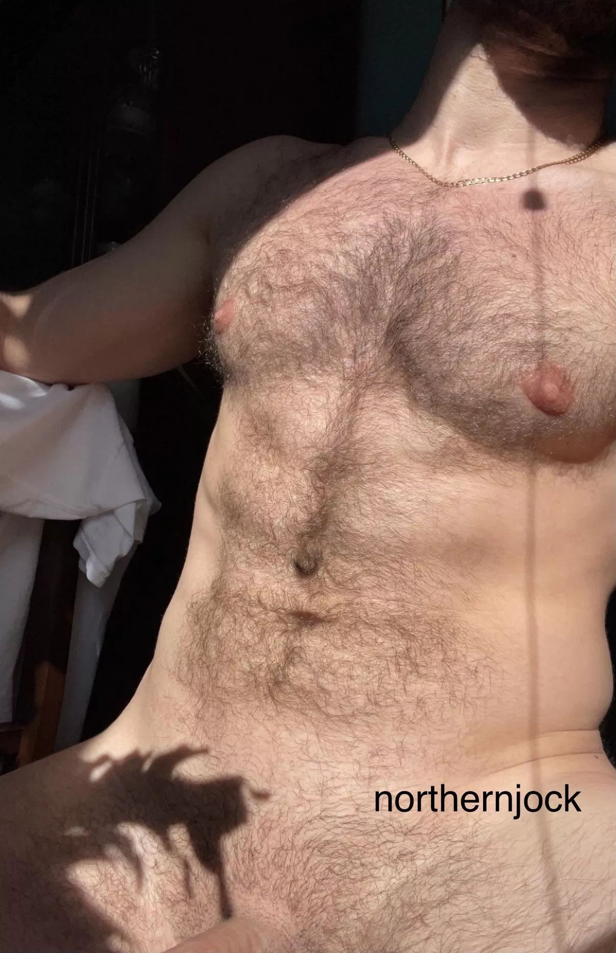 Would you let this hairy stud clap your cheeks?