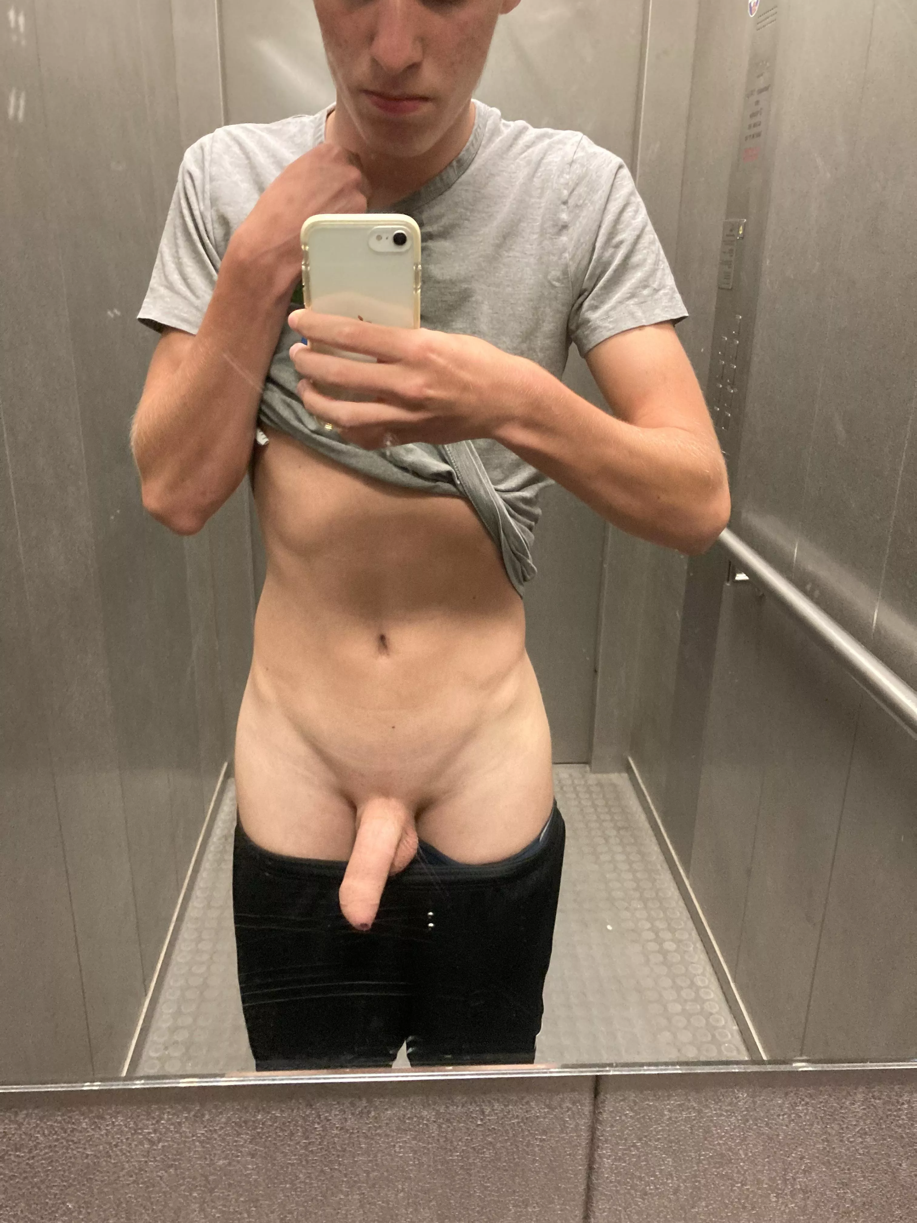 Would you suck in the elevator?