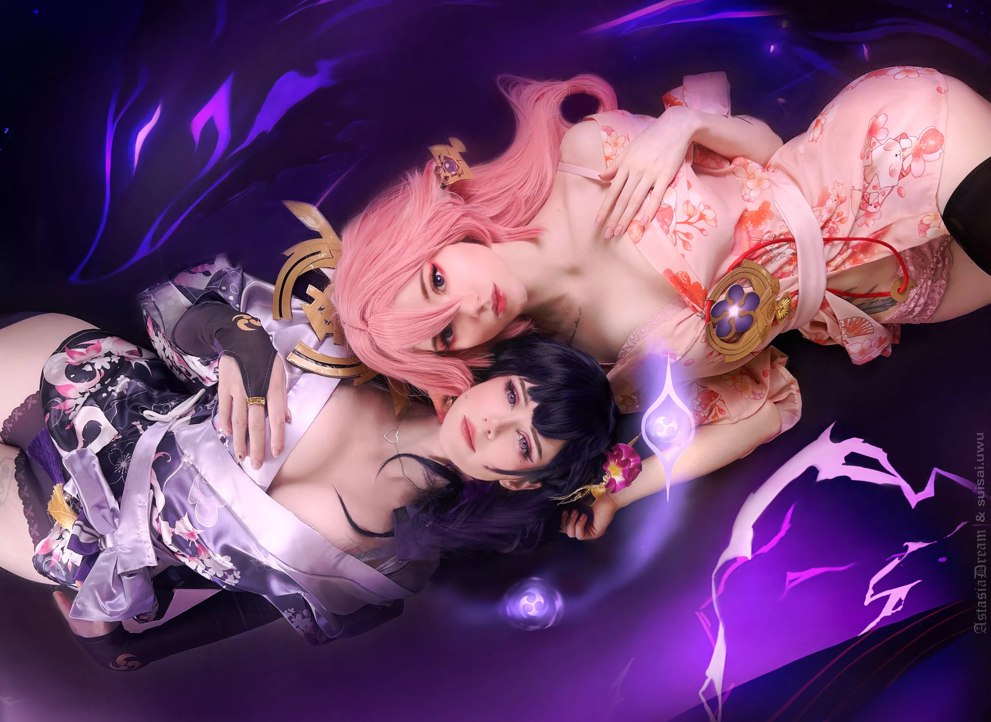 Yae and Ei from Genshin Impact by Astasiadream and Fraulein