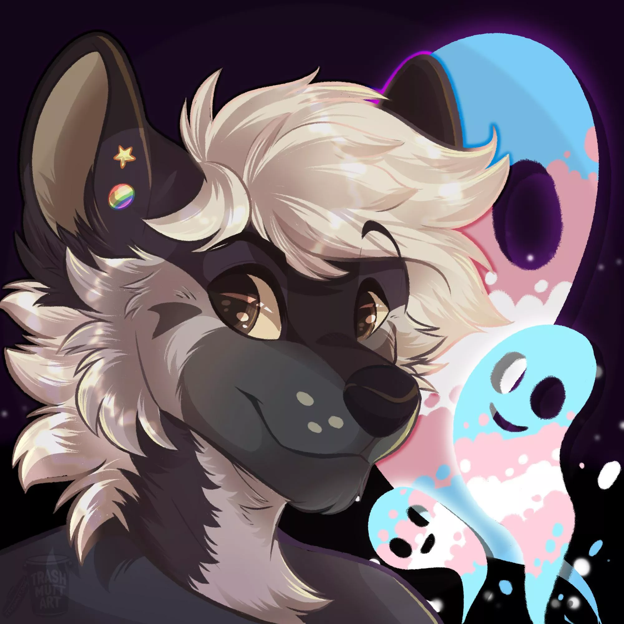 Yeen & Pride Ghosts 👻🏳️‍⚧️ (Art by me - TrashmuttArt on Twitter)