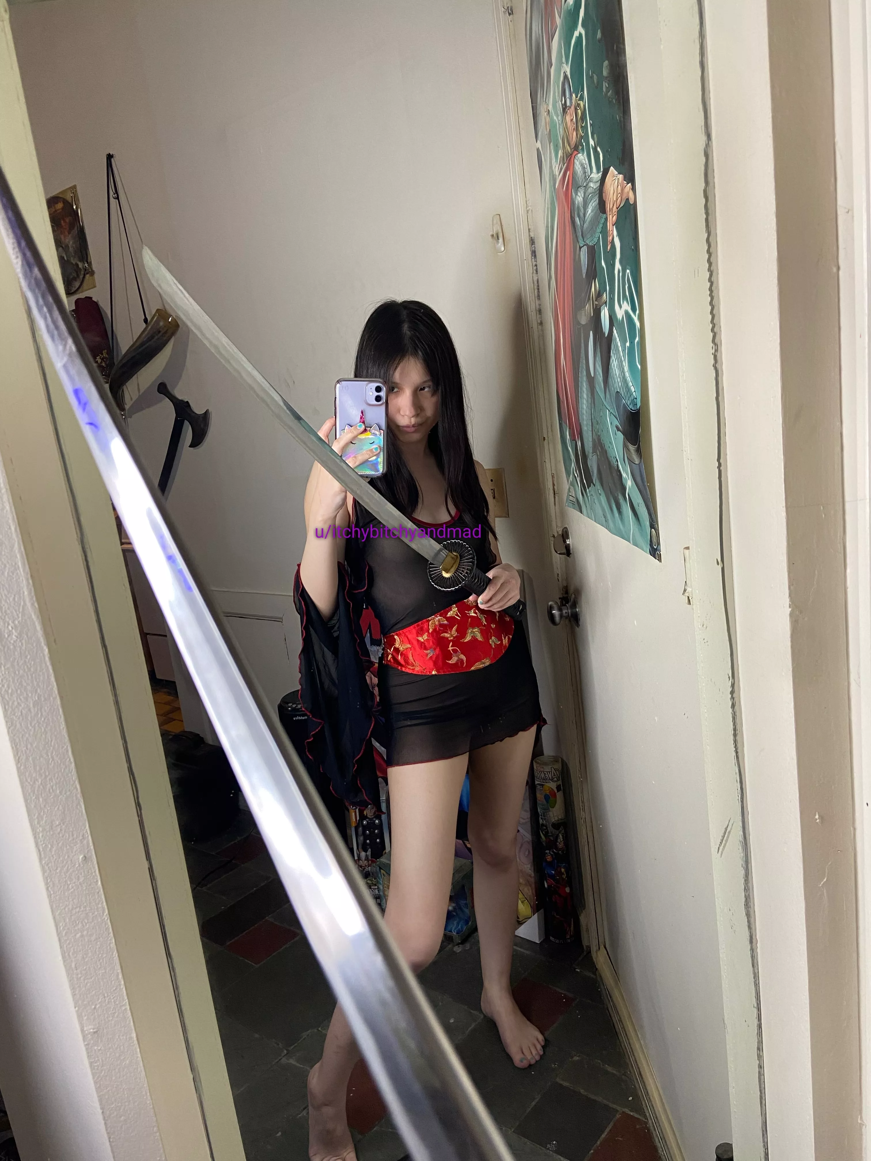 your mixed Asian chick with a sick ass katana