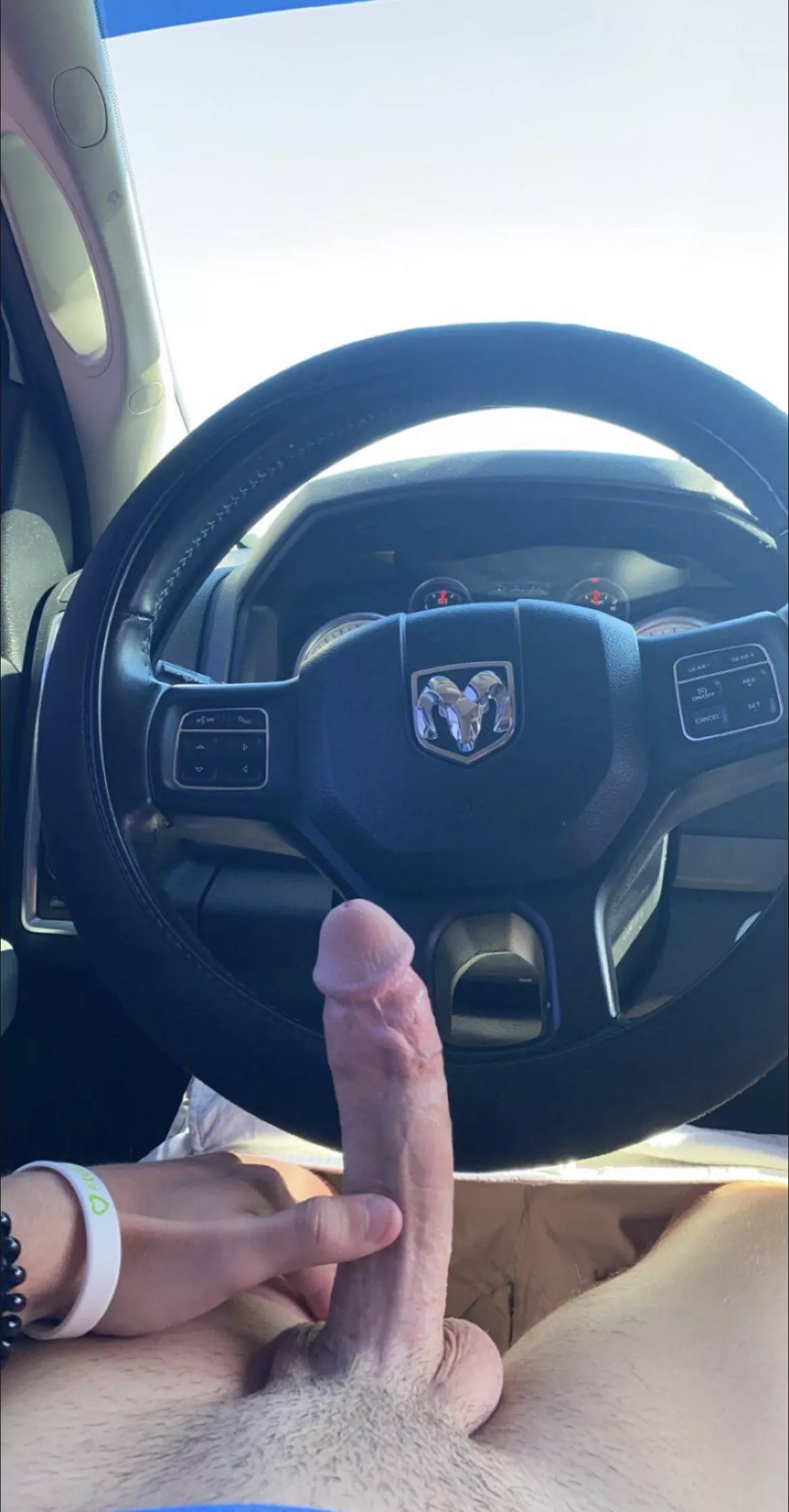 Your Uber pulls up with his big cock out like this, wyd?