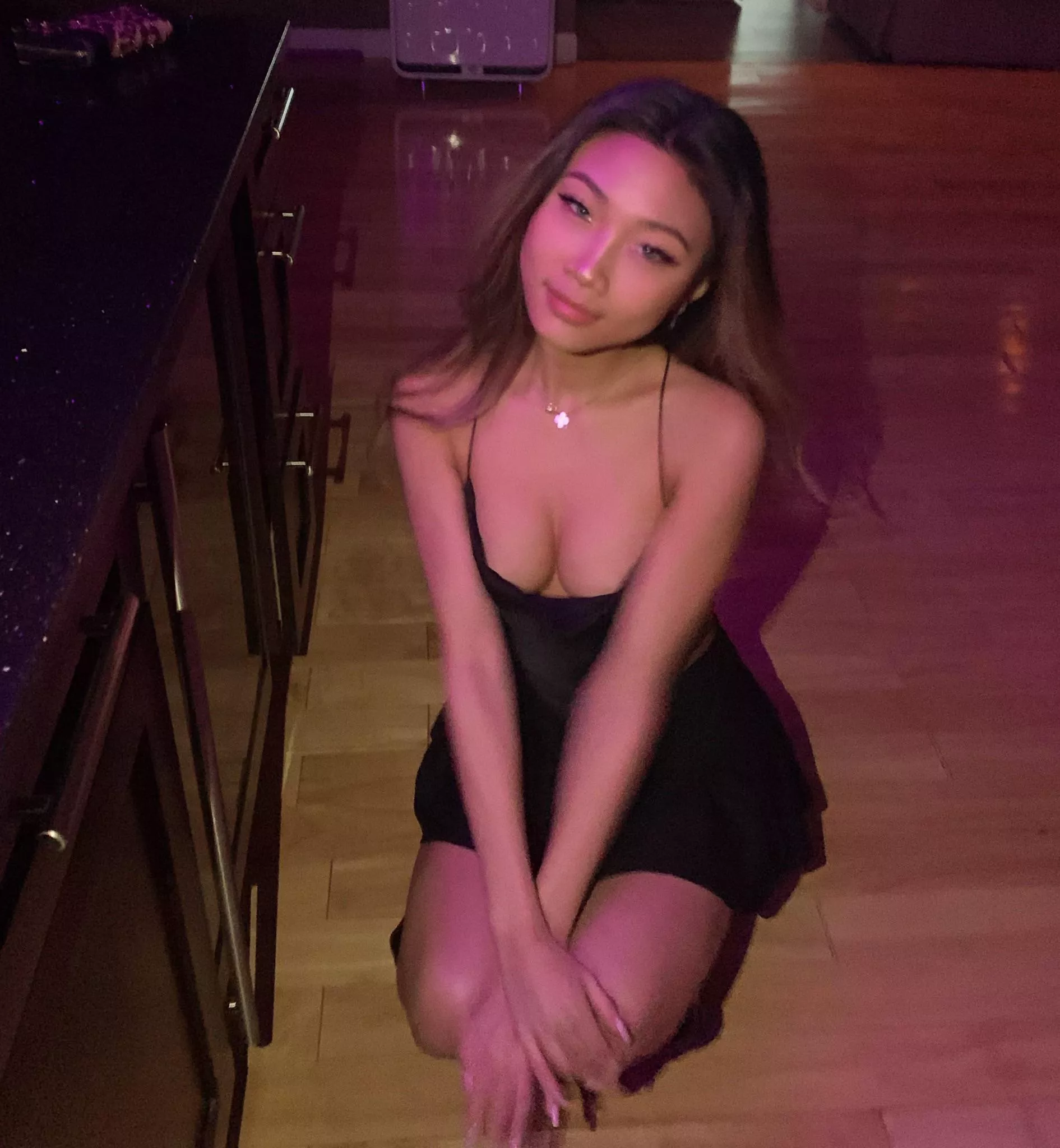 Your wife is a good submissive asian whore. She greets every BWC on her knees and asks if she can take it out and suck it.