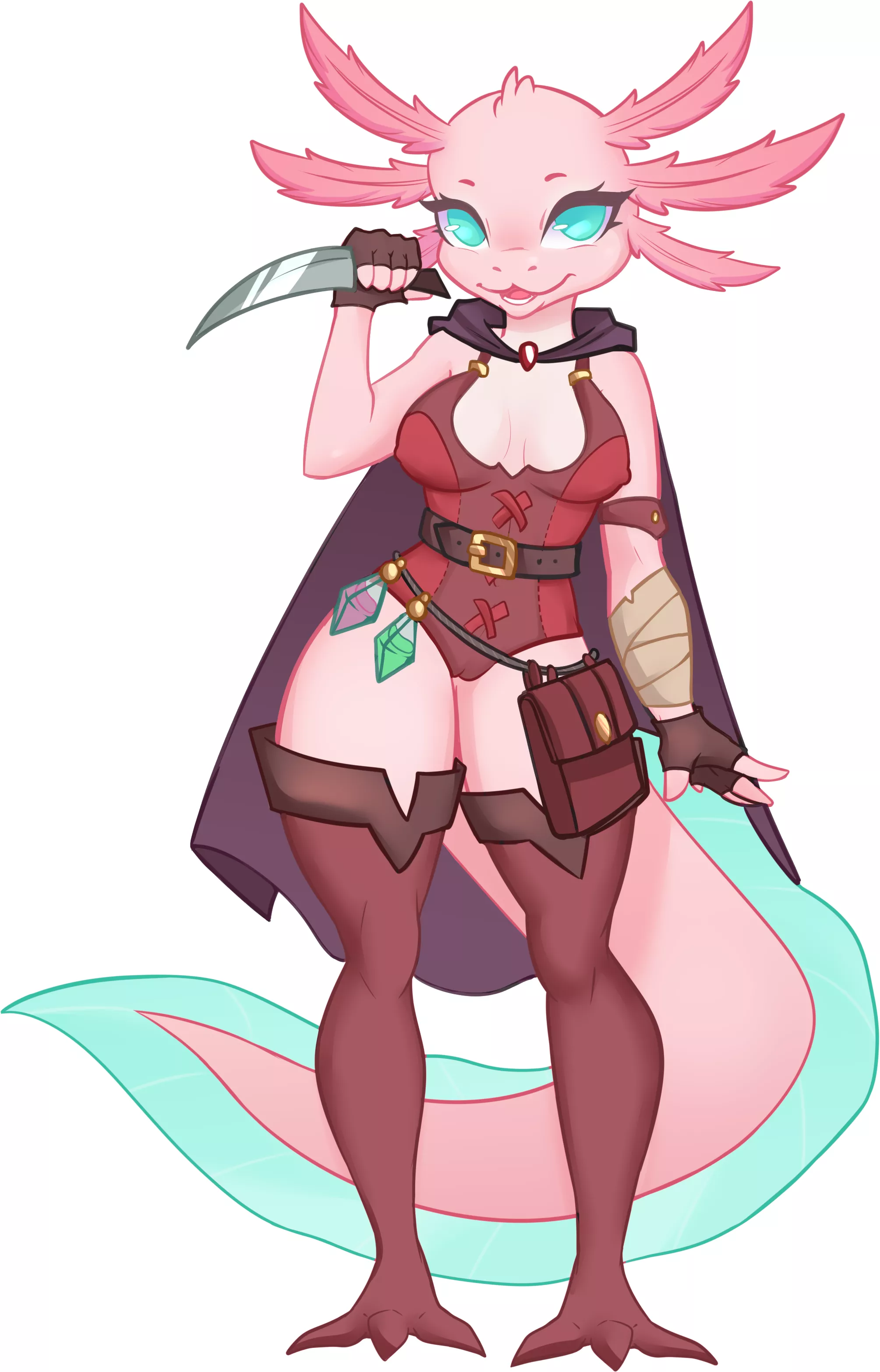 Yoxxie the Axolotl. [Art by Jazzi]