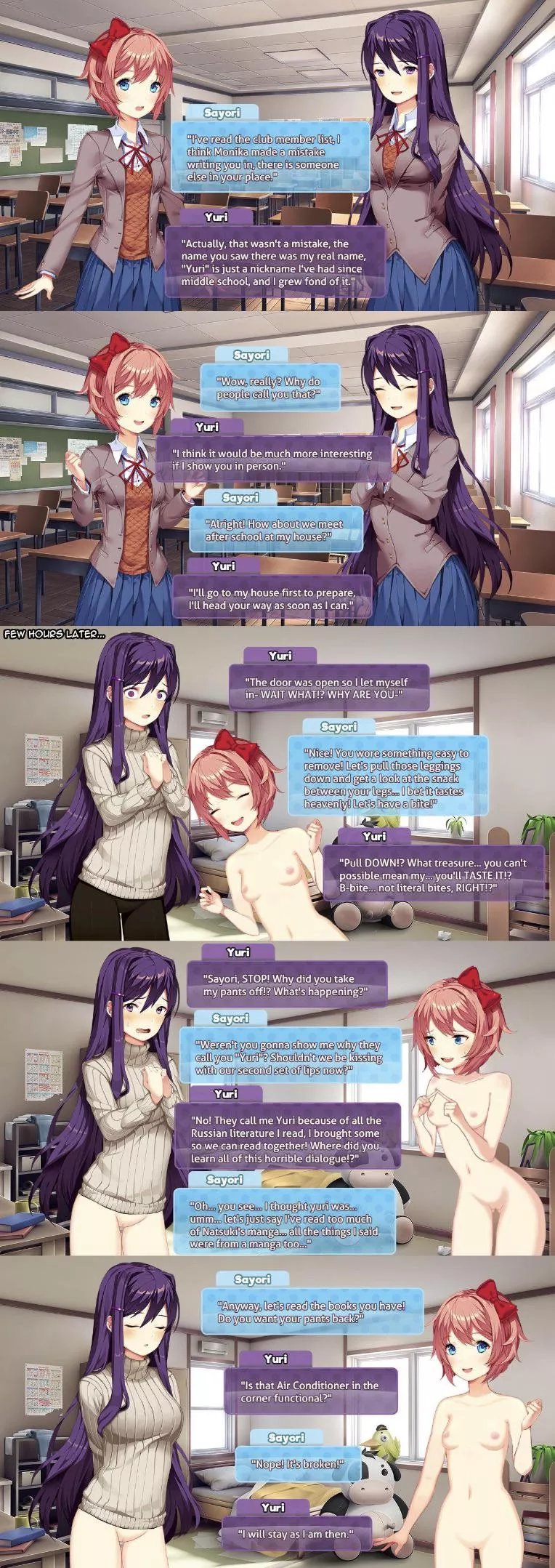 Yuri tells Sayori her nickname