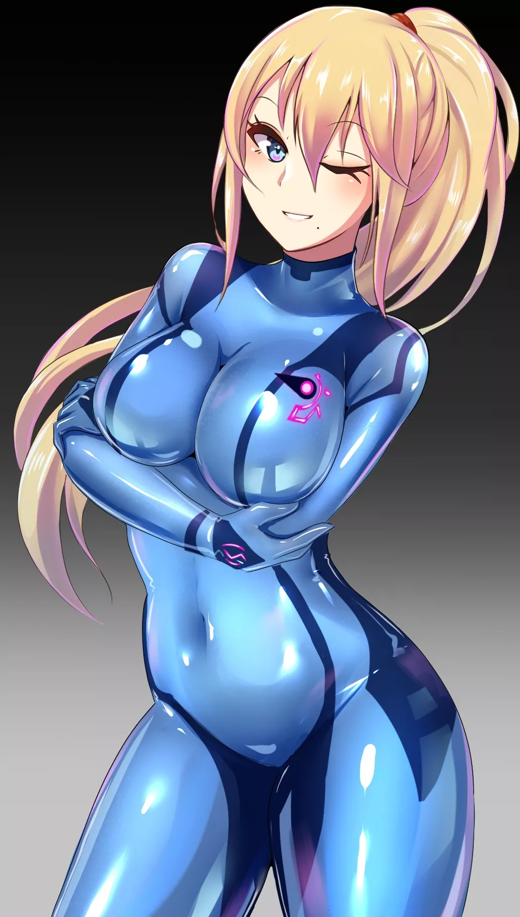 Zero Suit Samus Shiny Smiling (Ibusuki ) [Metroid]