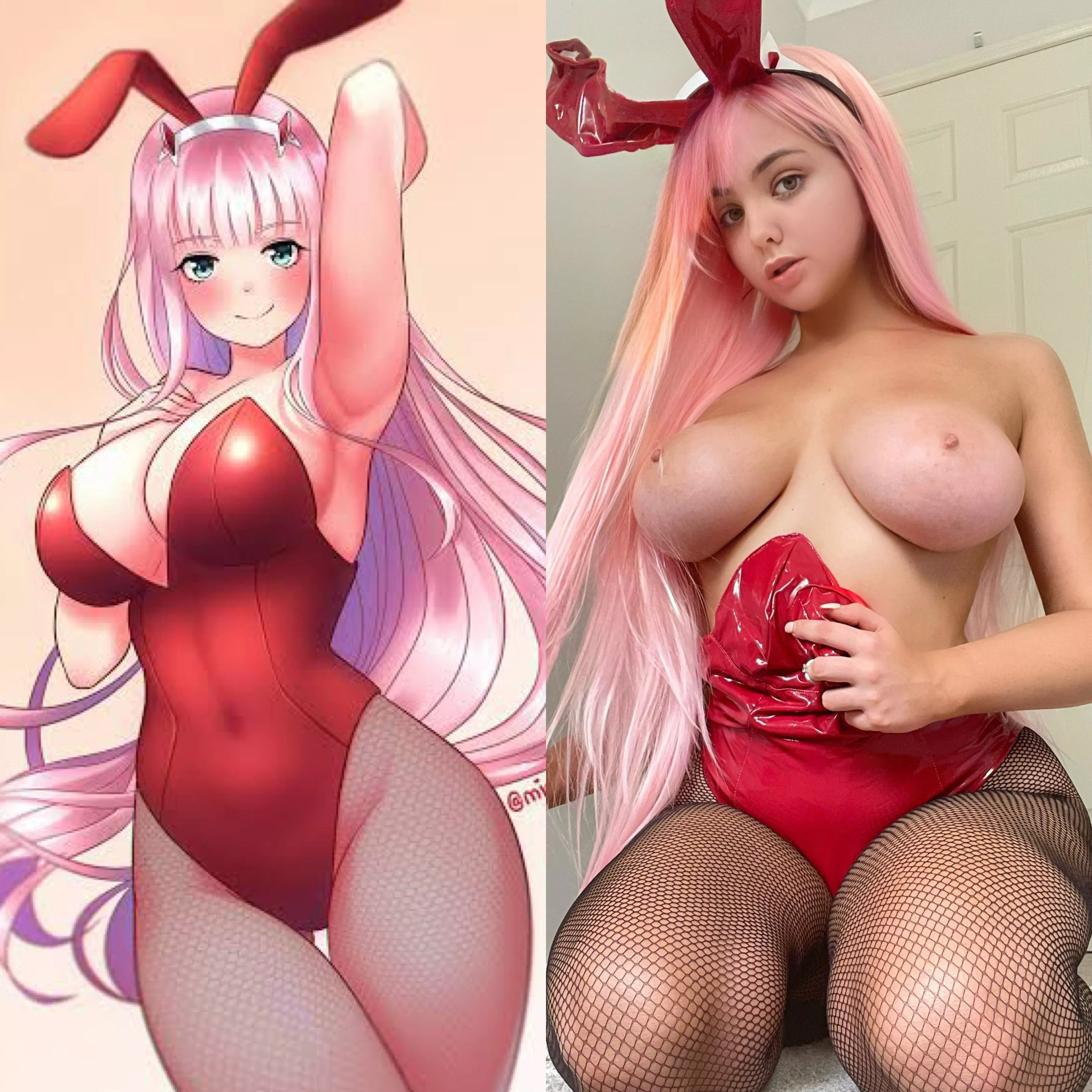 Zero Two bunny by littlmisfit 🥰🐰