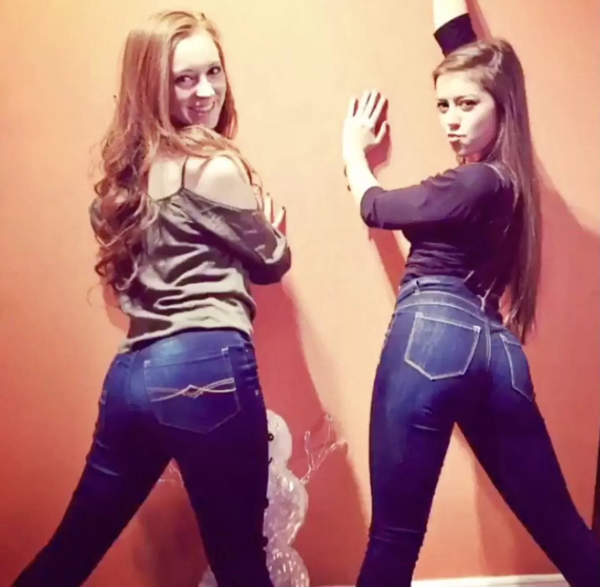 [2] College dancers in tight jeans