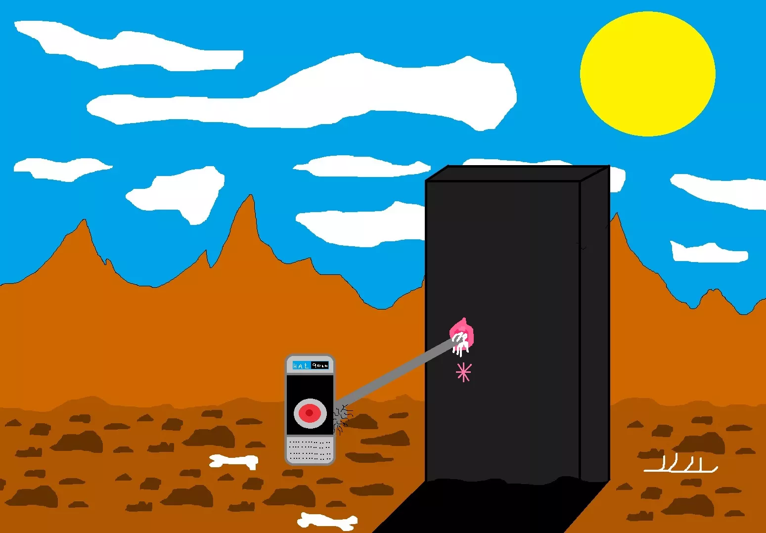 [2001 A Space Odyssey] Hal 9000 fucking the monolith [Drawing]