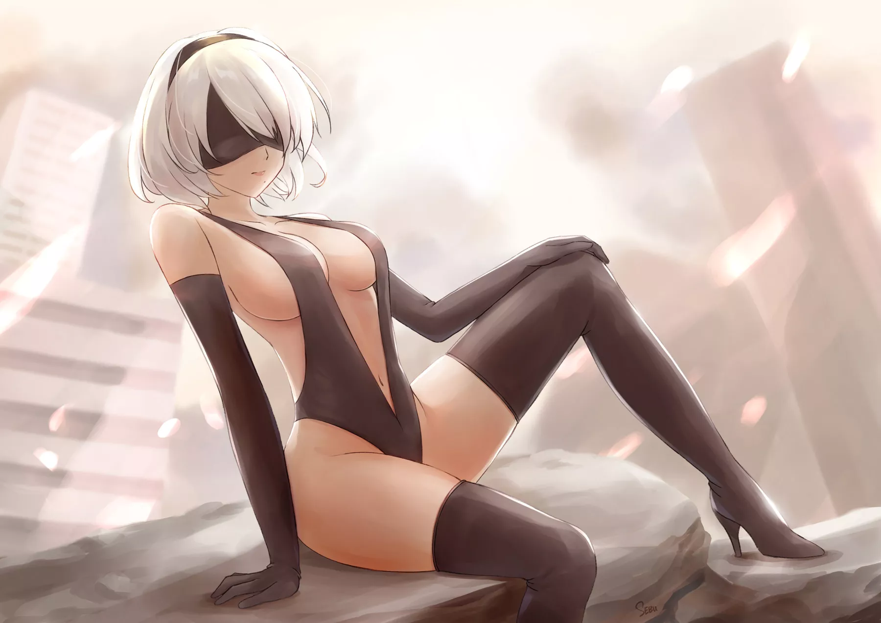 2B Slingshot Swimsuit (Sebu Illust) (x-post from r/animebodysuits)