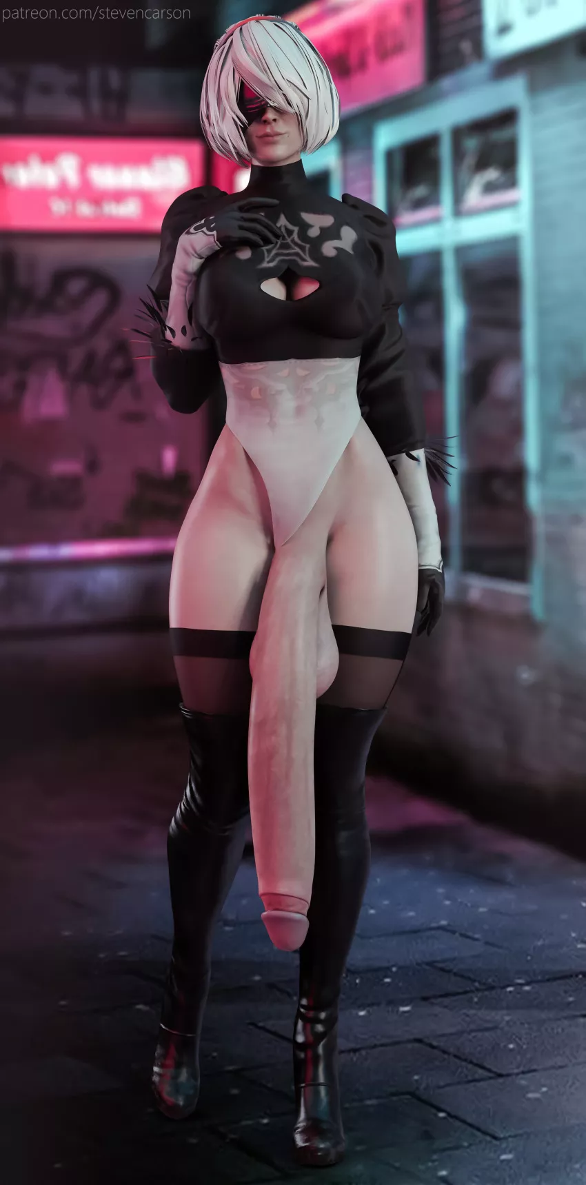 2B's long cock (StevenCarson)