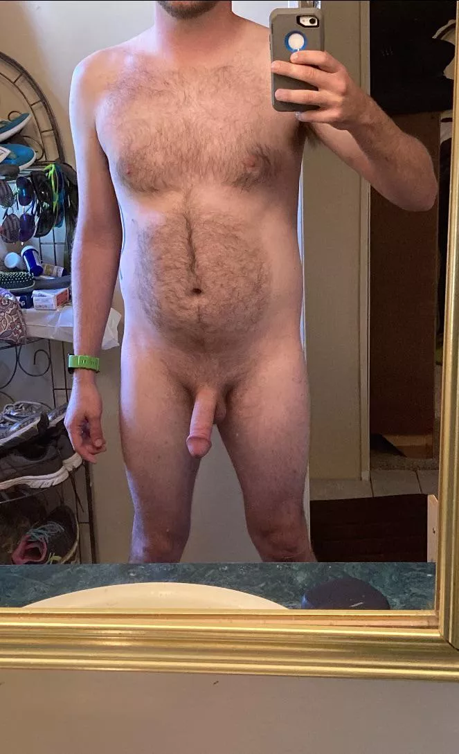 31 m 170 pounds. Always been insecure about my hairy chest and belly