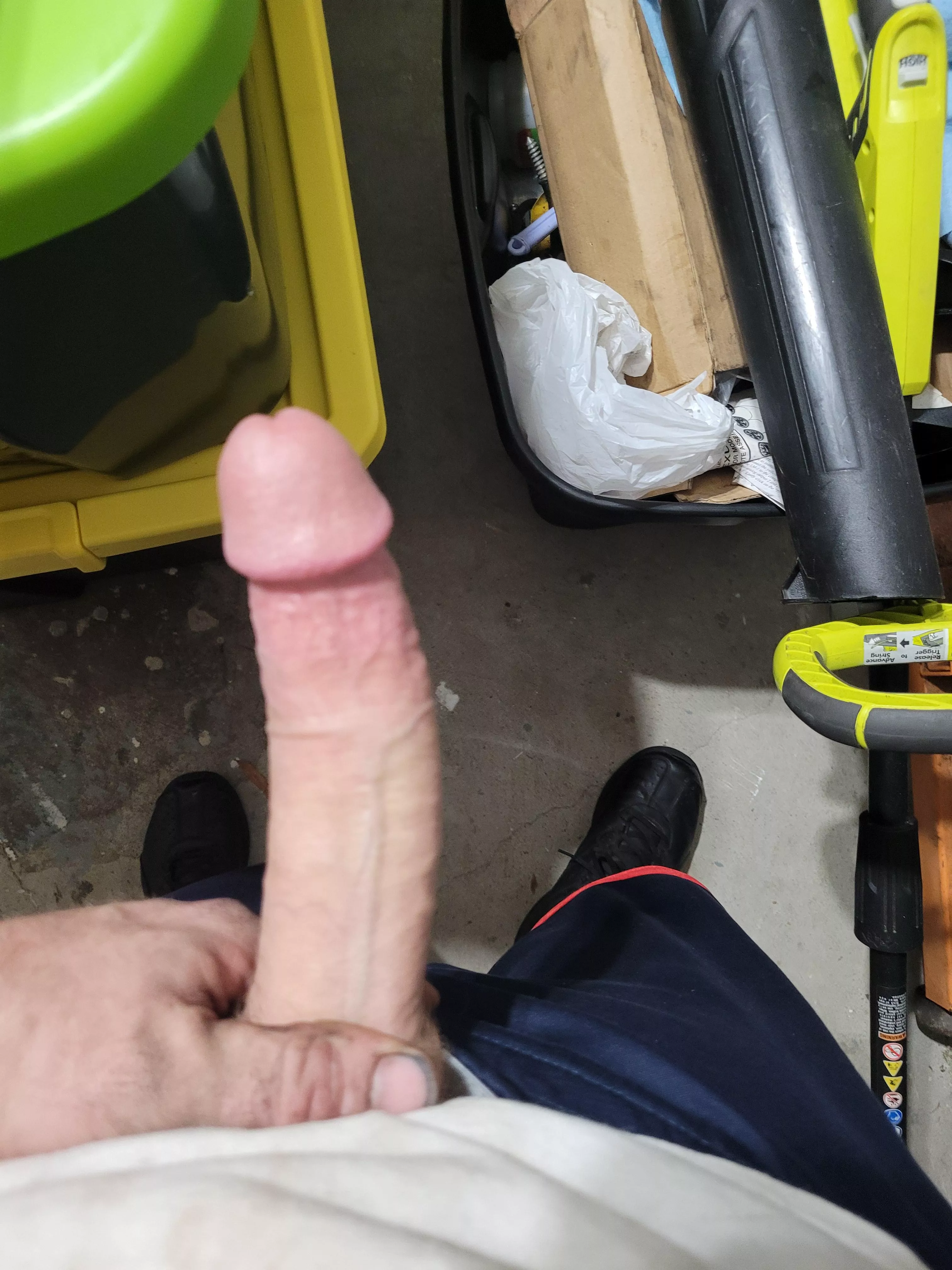 (35) working hard in the garage