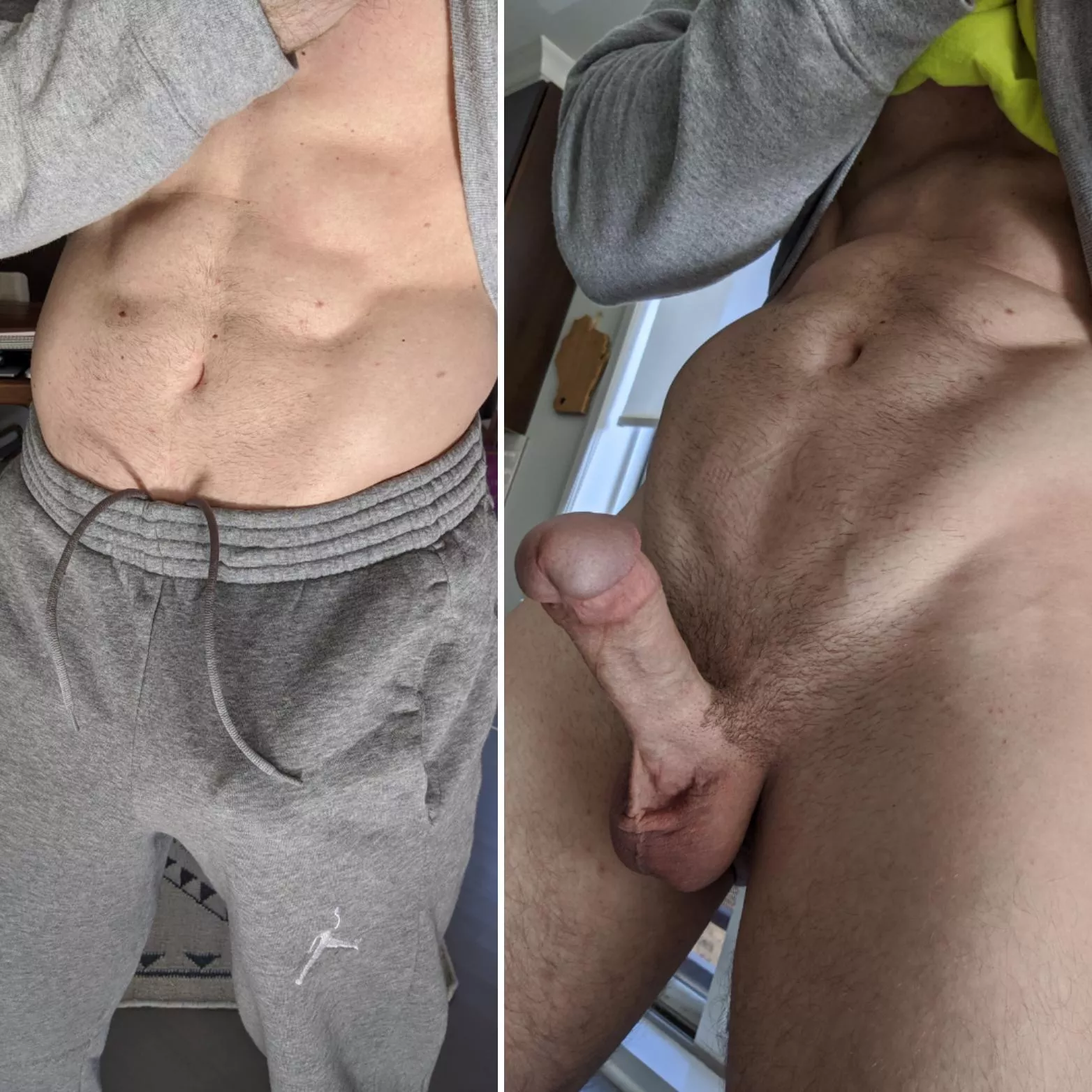 (36) On/Off...Gray sweats.