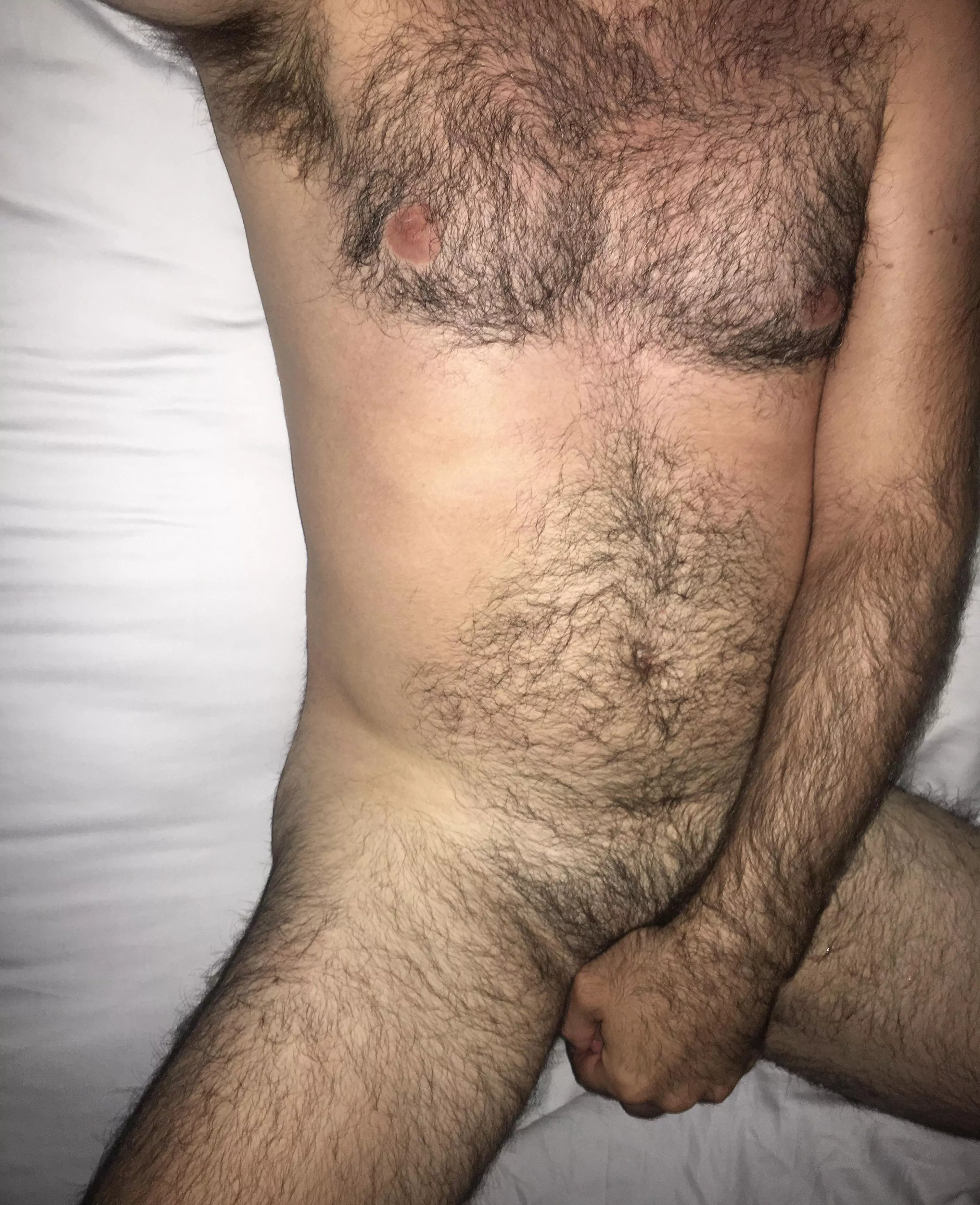 38 - I get horny just looking at my own chest hair. DM