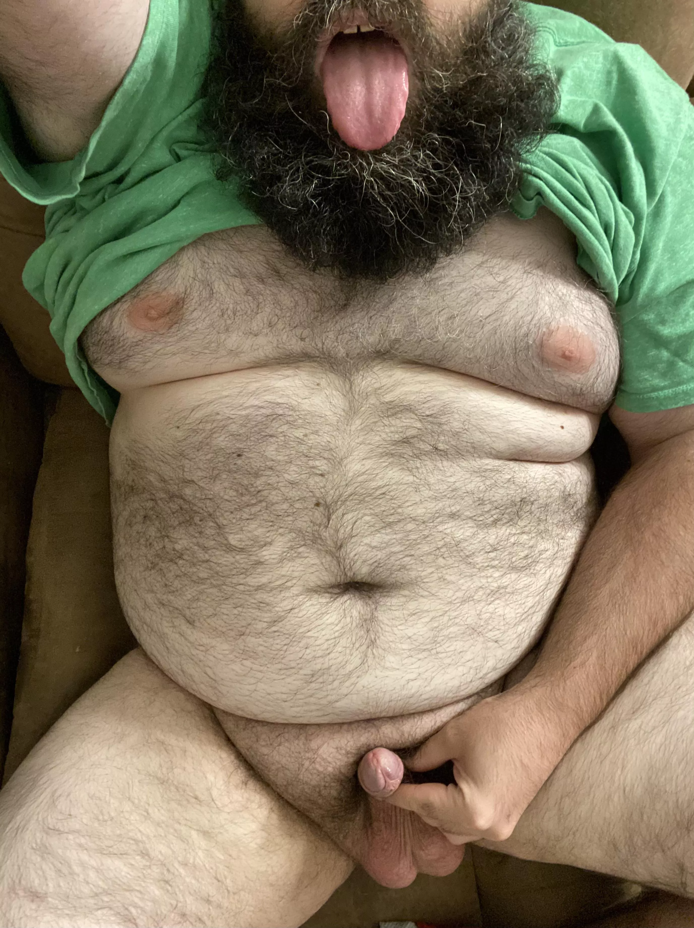 38. Put your cock in my throat and rest your balls on my beard