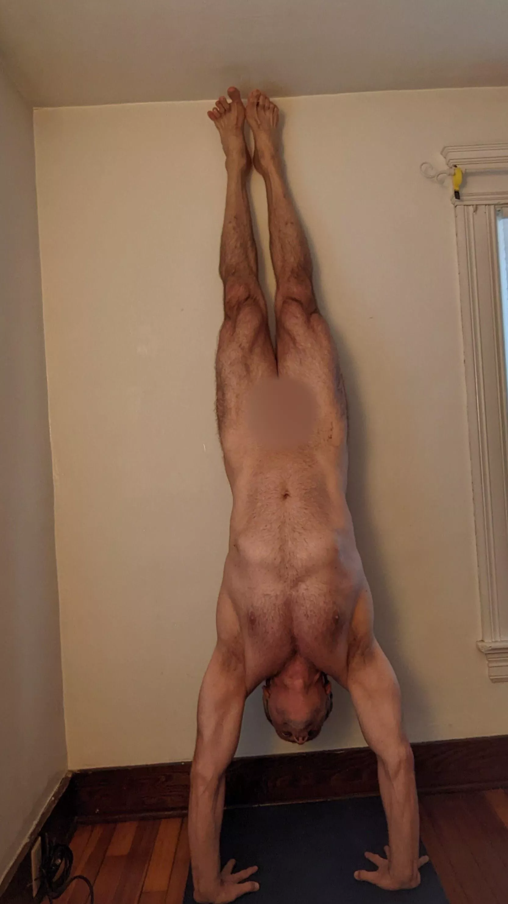 56/M Working on handstands and yes Iâ€™m using the wall!!ðŸ˜ƒ