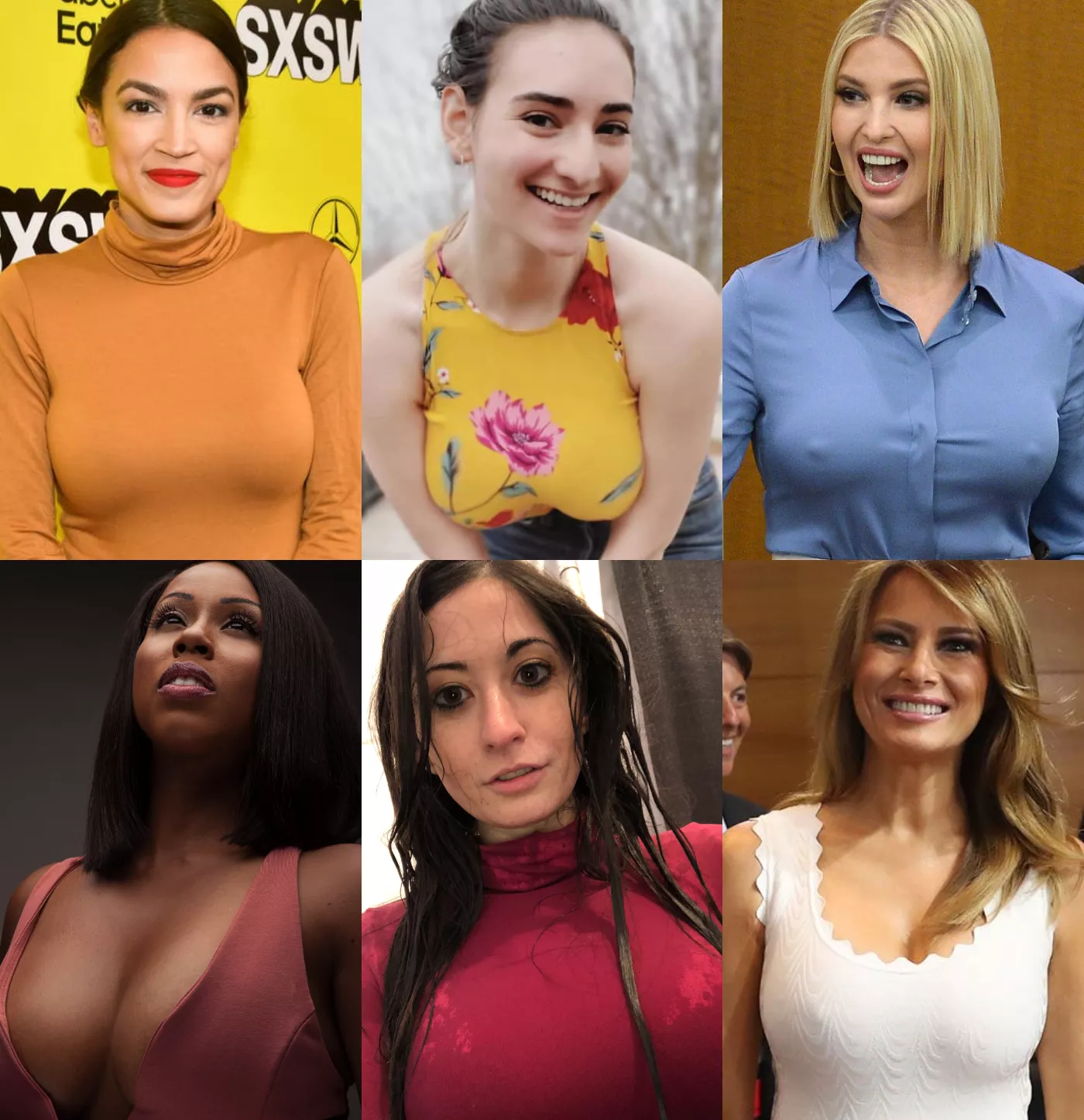 [6] Stressed out from politics? Pick one girl related to politics to fuck and relieve your stress. (AOC/Abigail Shapiro/Ivanka Trump/Kim Klacik/Alana Goodman/Melania Trump)