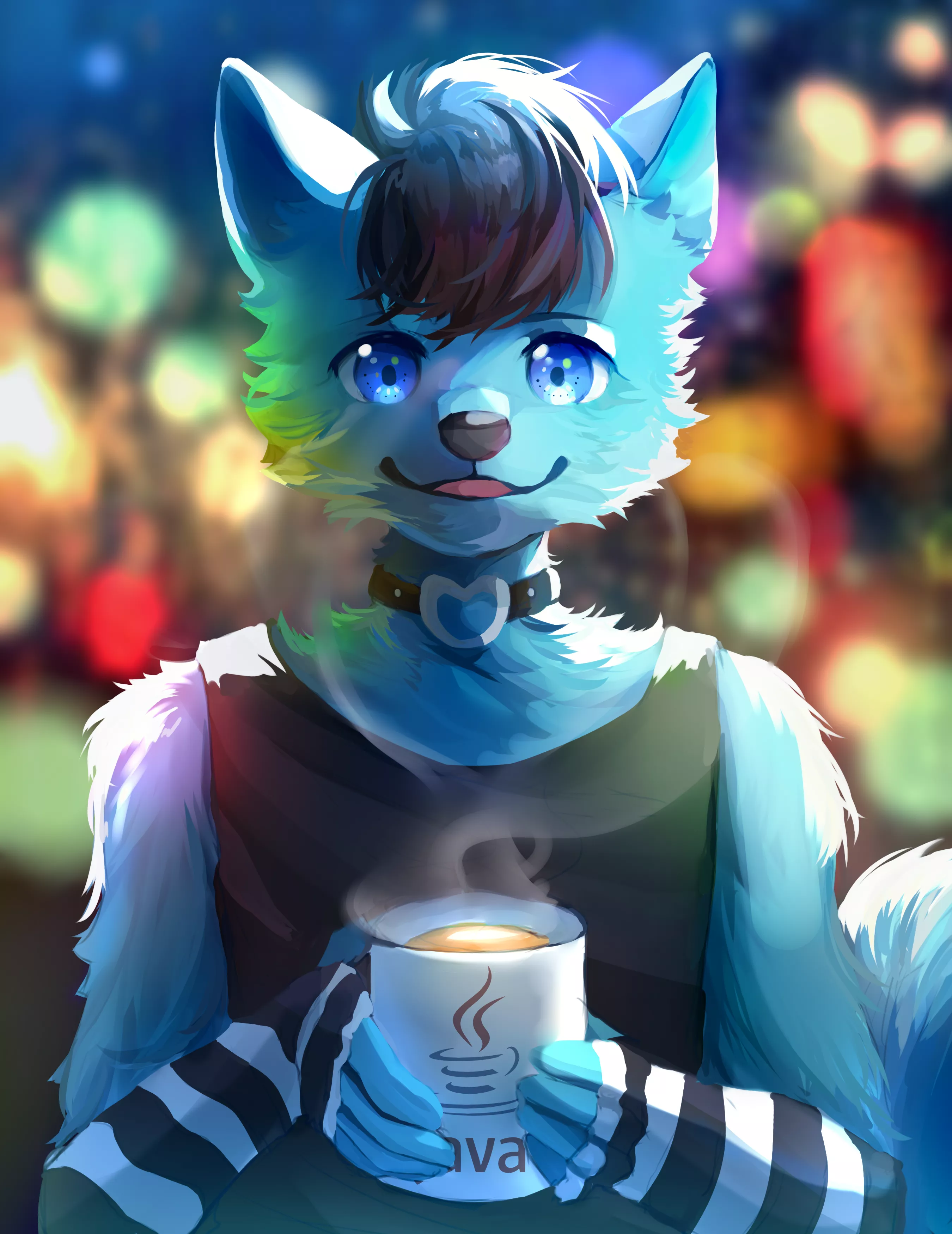 A cup of coffee! (Art by willghost on Fiverr)