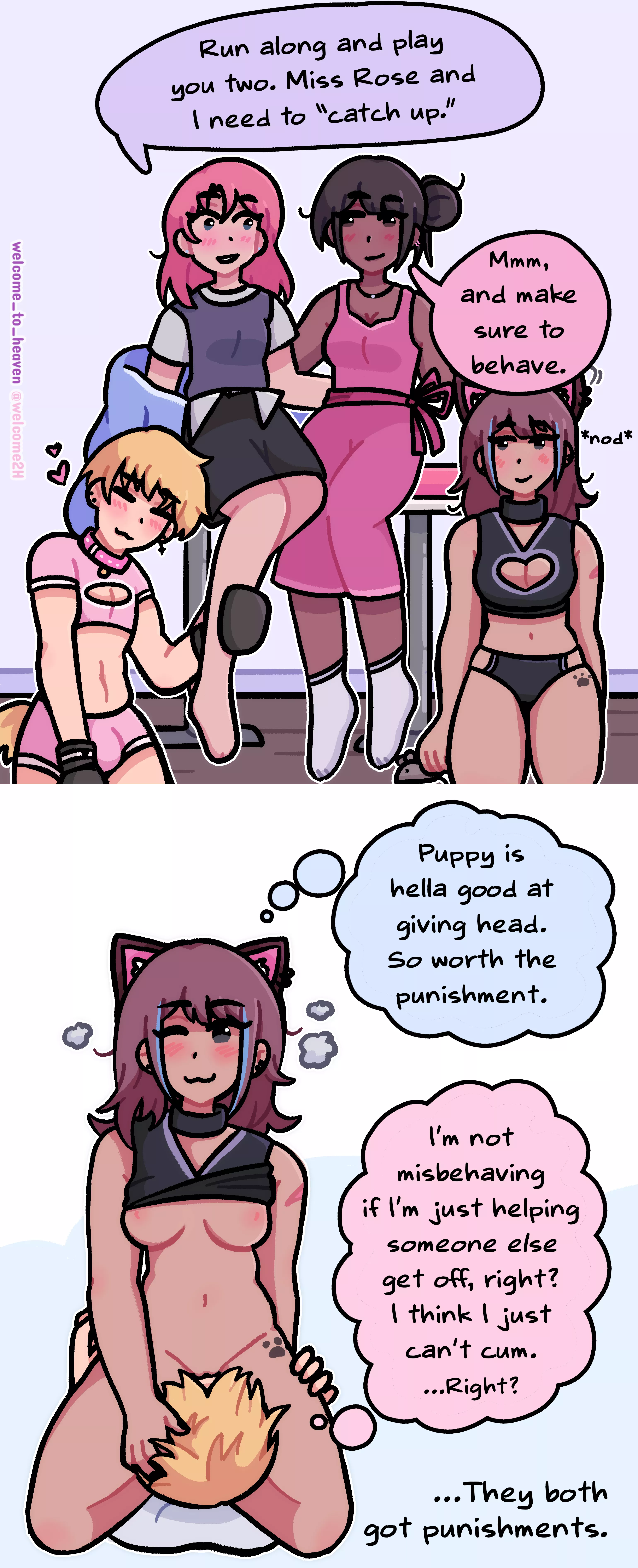 A little meetup between two dommes and their pets ðŸ¾[OC]