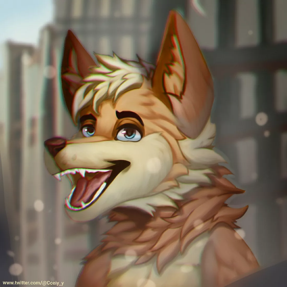 a moment in the city - icon commission (art by me )