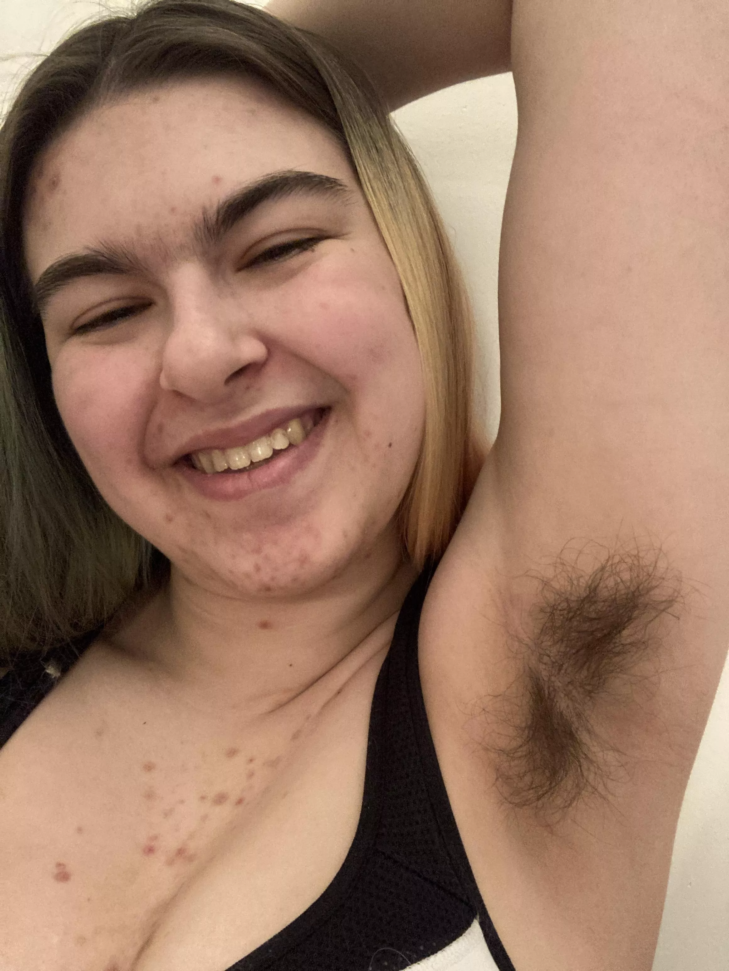 A selfie, ft. armpit hair!