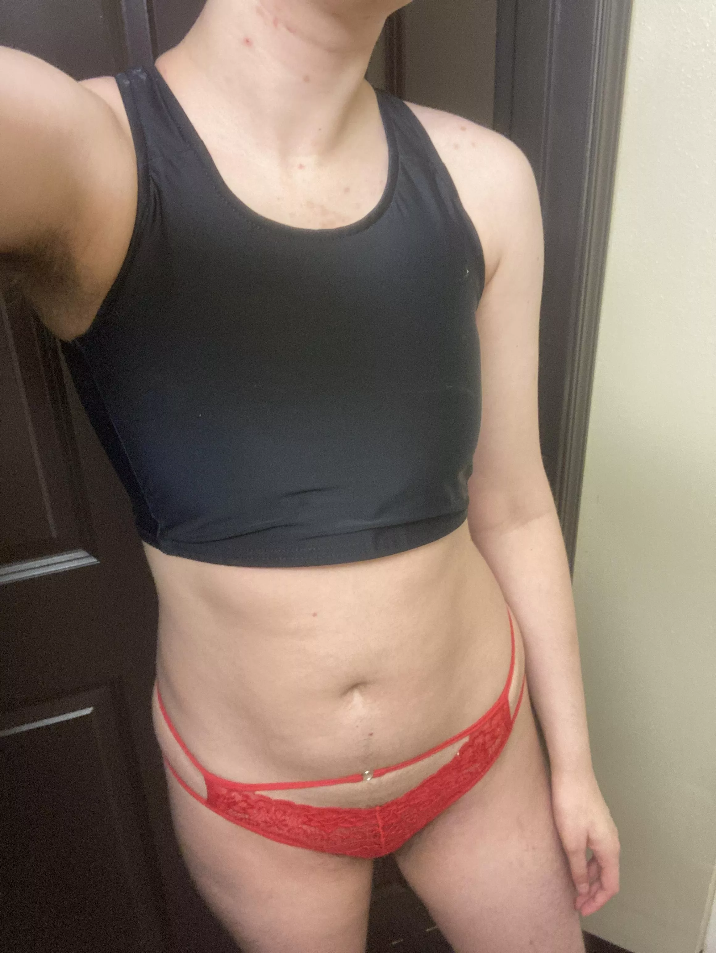 A selfie with a binder and cute panties! <3