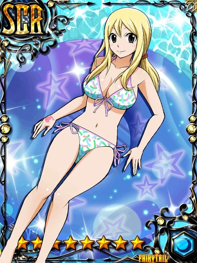 A Sexy Big Titty Blonde (Lucy Hesrtfalia, Fairy Tail, Mobage Trading Card Series)