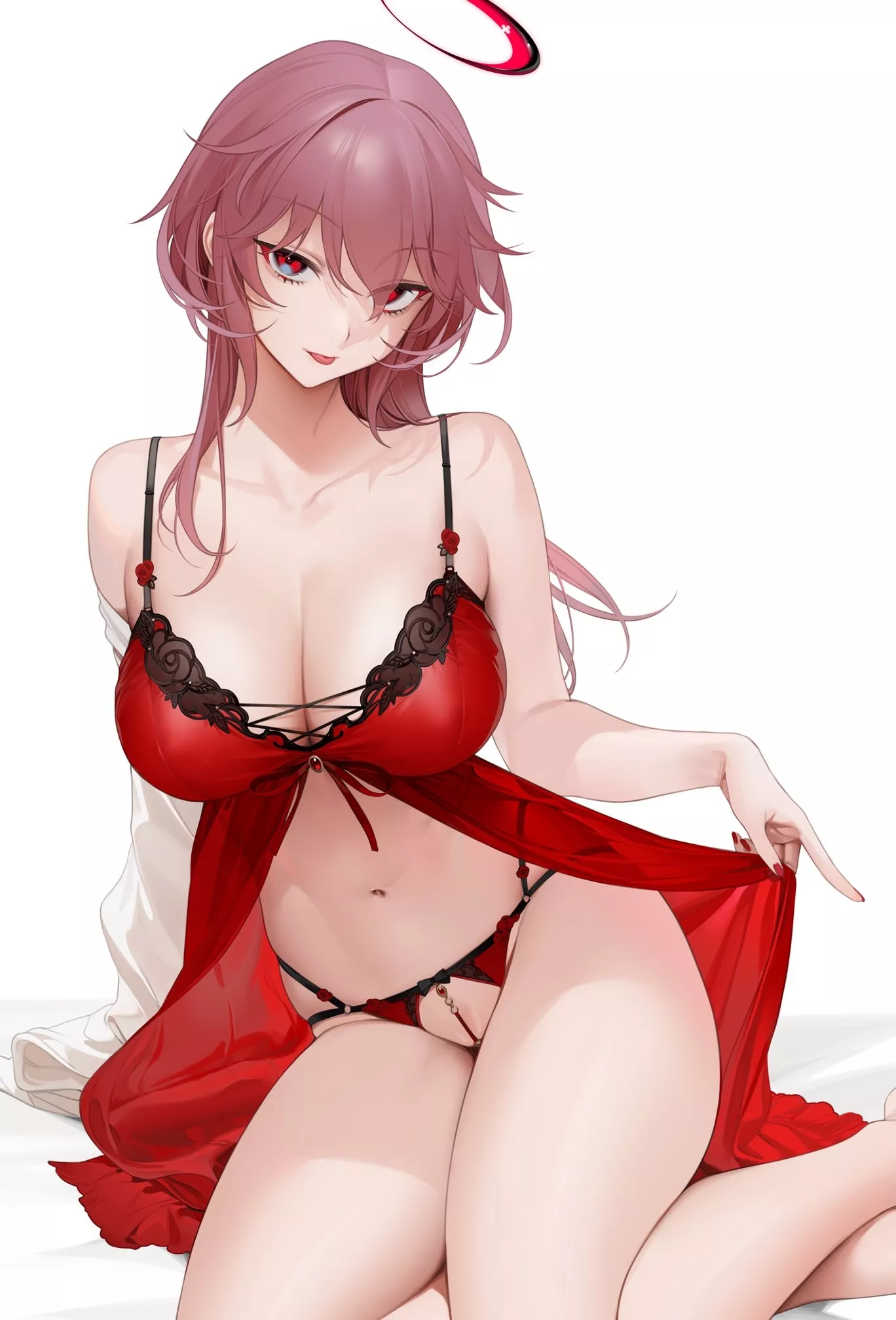 Abruzzi in Red Nightwear [Azur Lane]