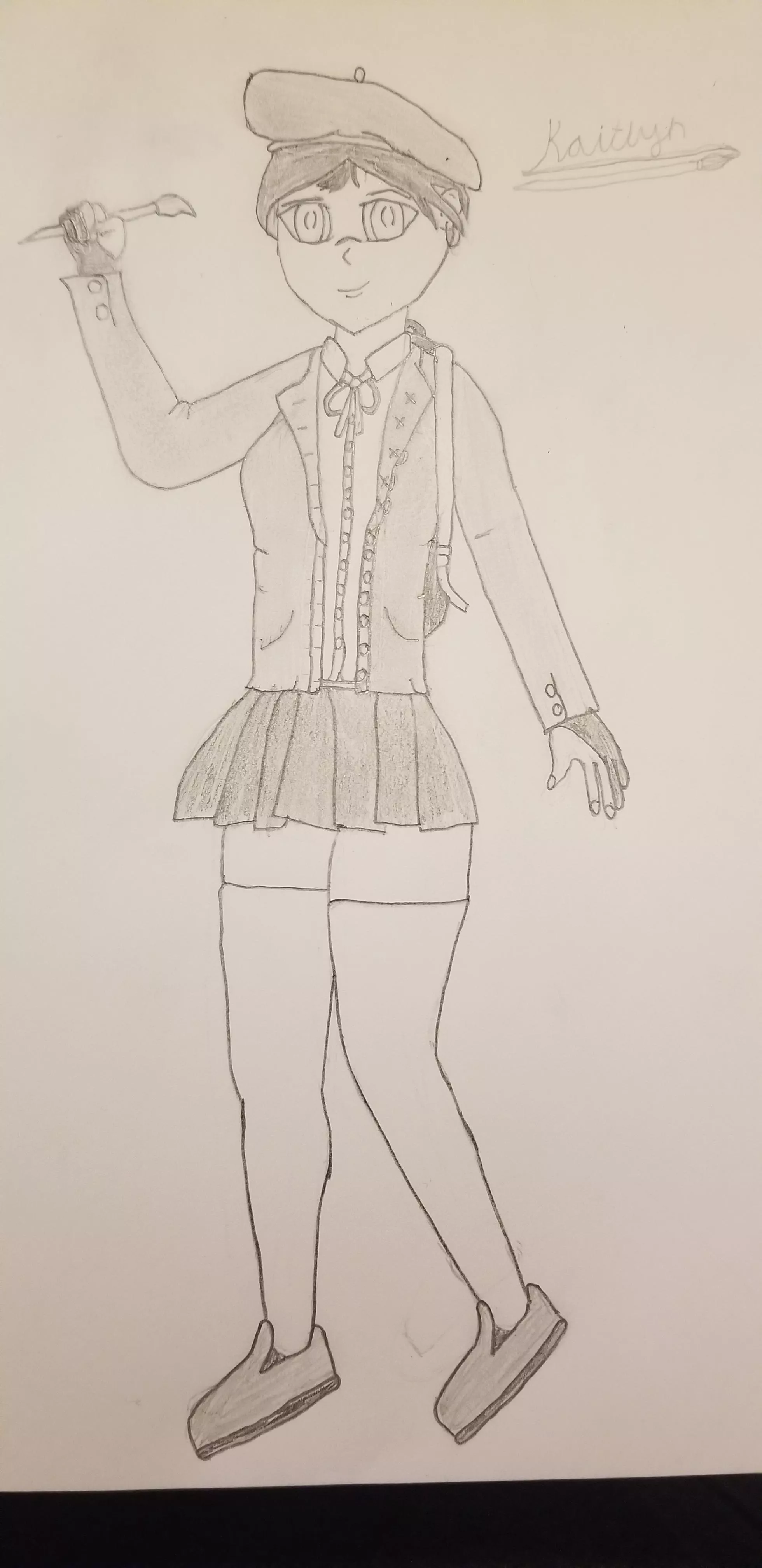 After being a fan of the games since I was a freshman in high school, er, I mean college, I've finally decided to make an OC. Meet Kaityln, the art student. Note that I'm not a very good artist, but I try my best.