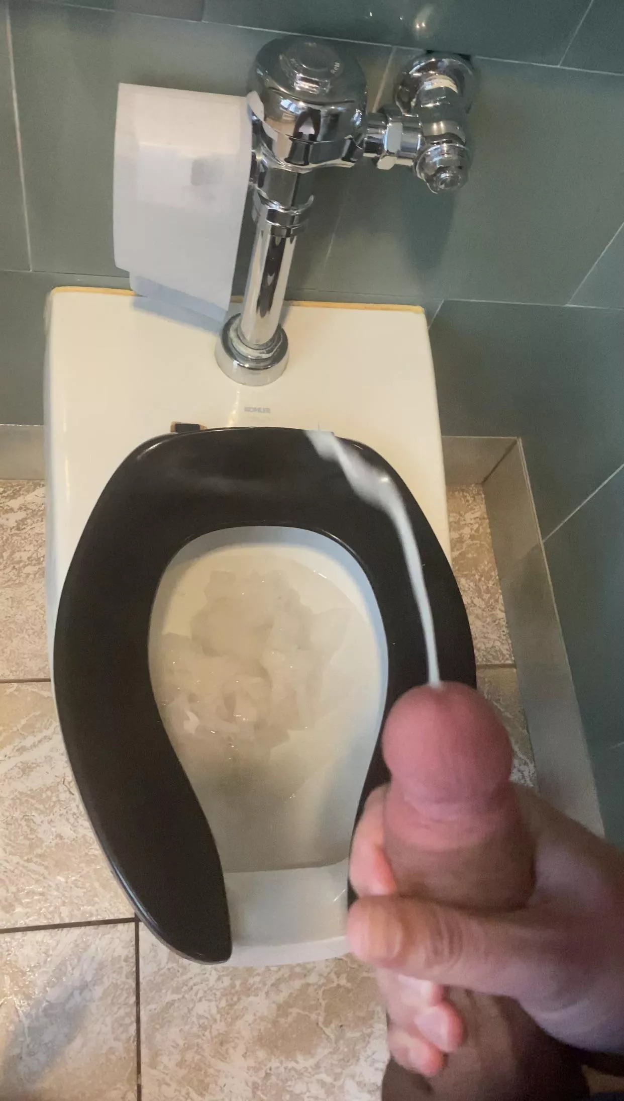 After getting fucked 3 times in this bathroom stall on Purdue campus, I shot a fat load on top of all their cum and left. ðŸ’¦ðŸš½