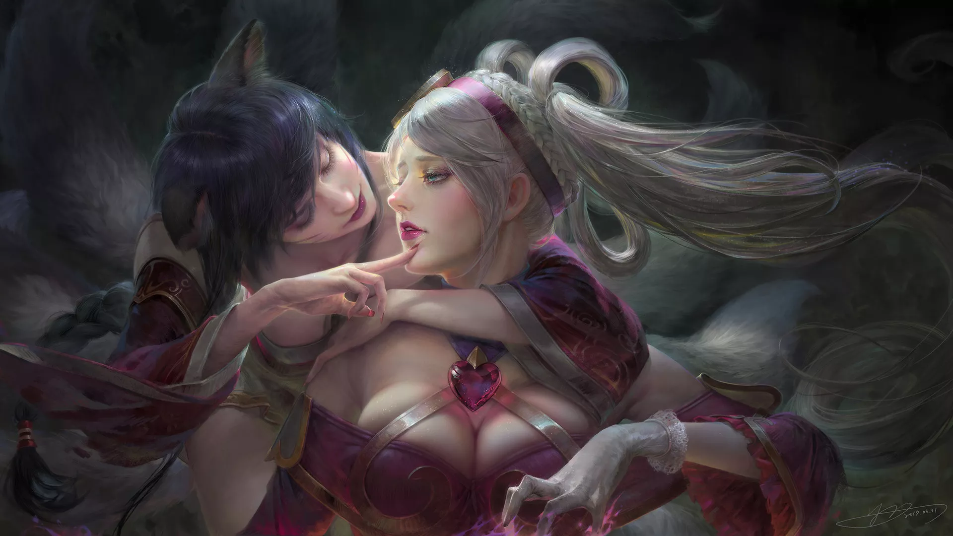 Ahri & Sona by YU-HAN CHEN