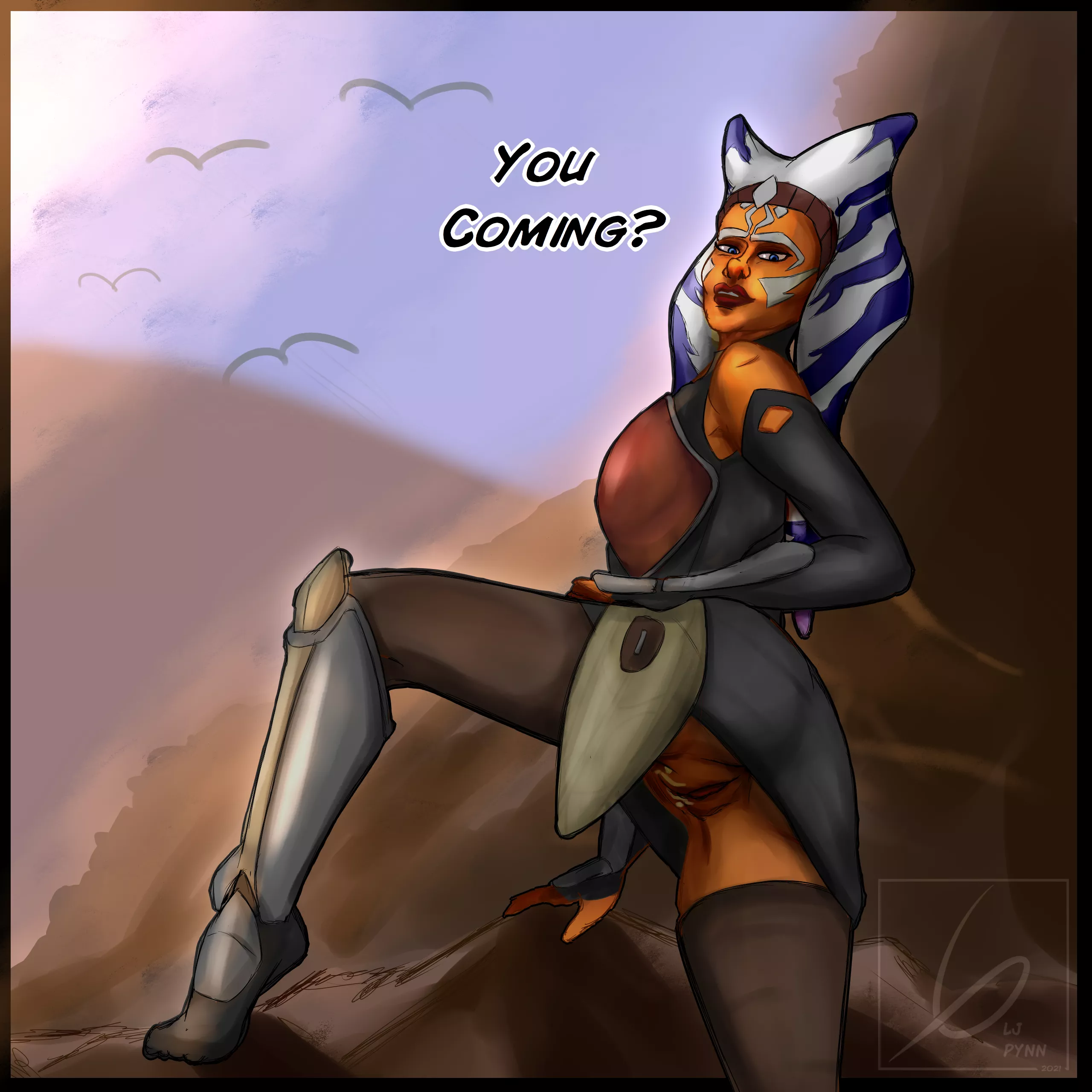 Ahsoka Flashing while Climbing [@LjPynn]