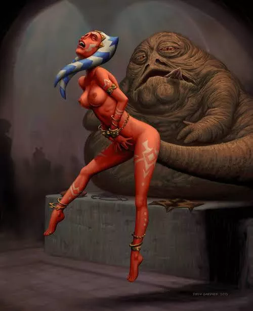 Ahsoka Tano getting dominated by Jabba.(Drew Gardner) Who’s down to recreate this as Ahsoka?