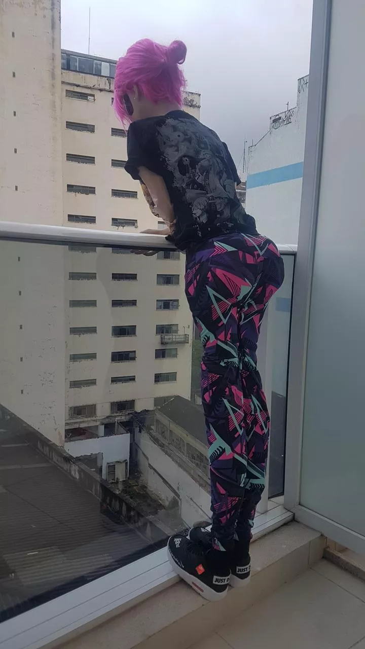 AI Sexdoll deeply thinking at the balcony...