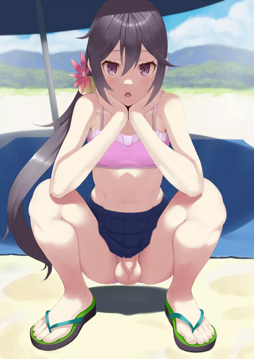 Akebono Beachside Squat (Sai) [Kantai Collection]