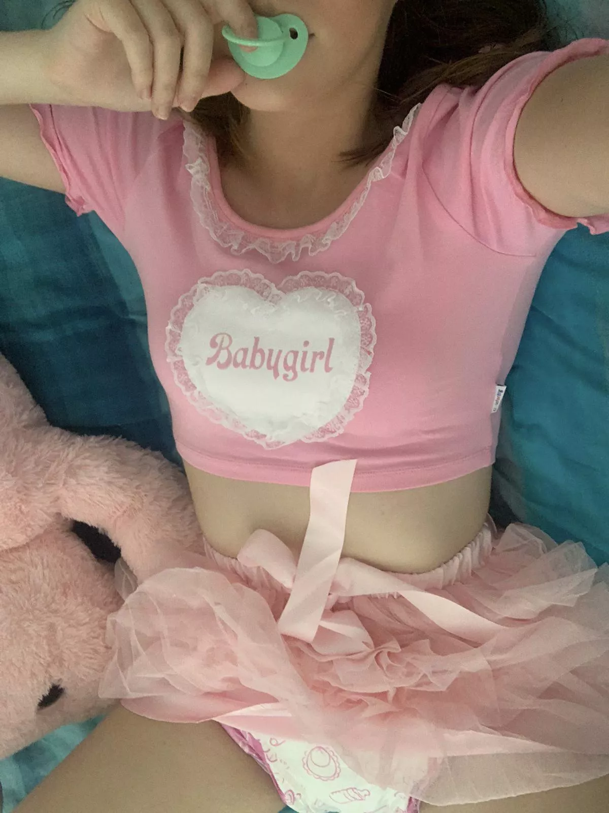 all diapered n pink 💓💕💖