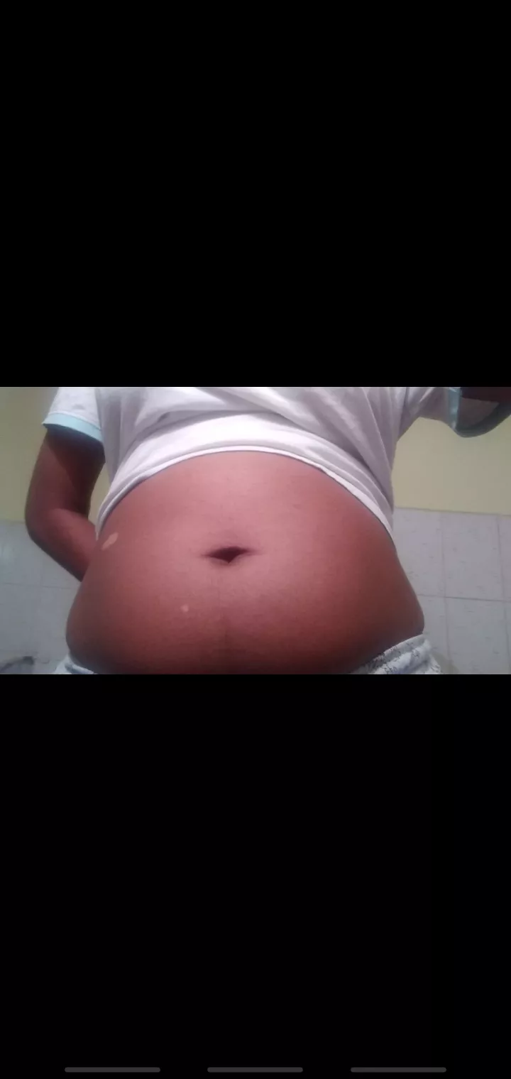 all my weight to my belly