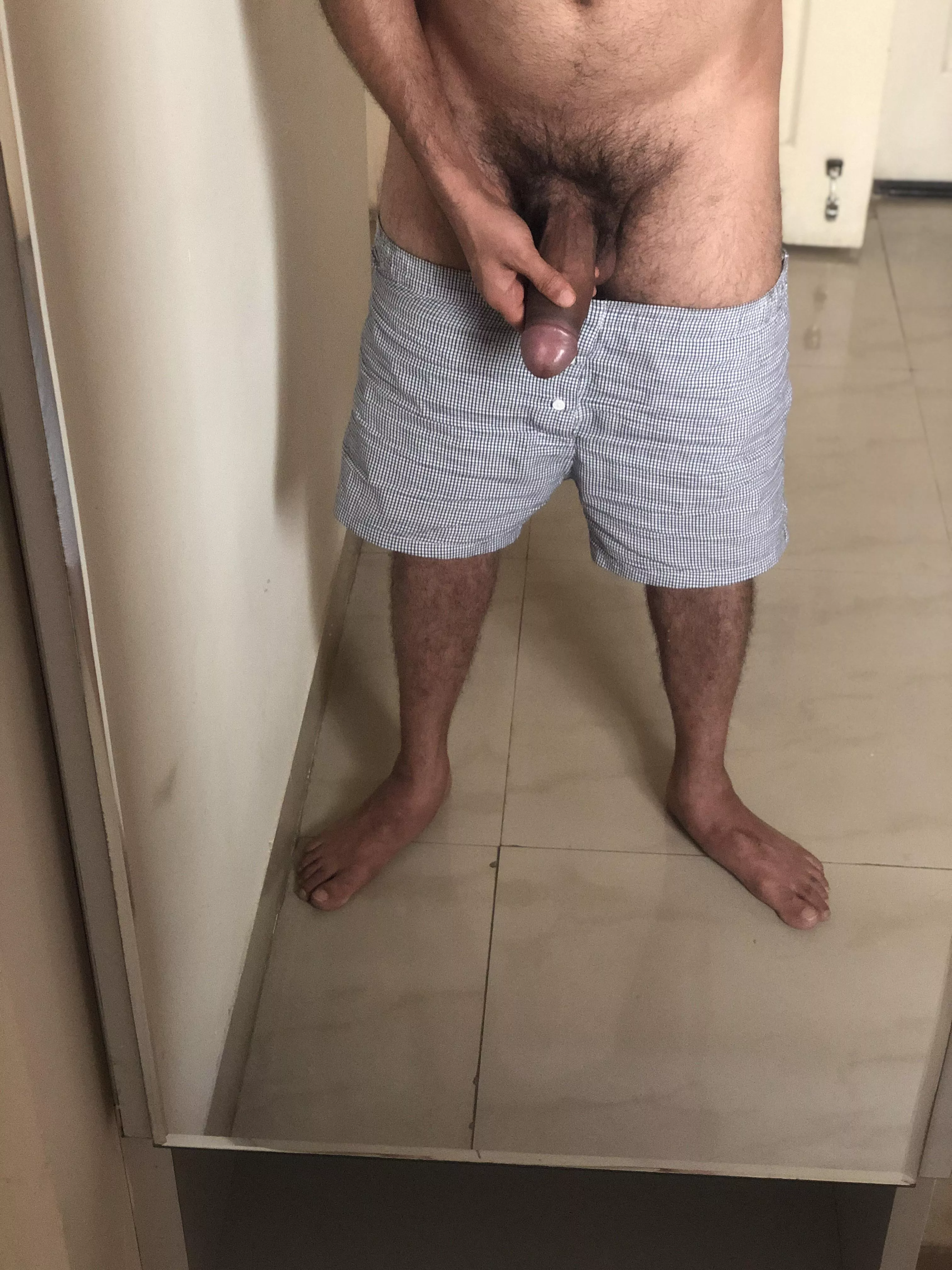 Almost wearing boxers