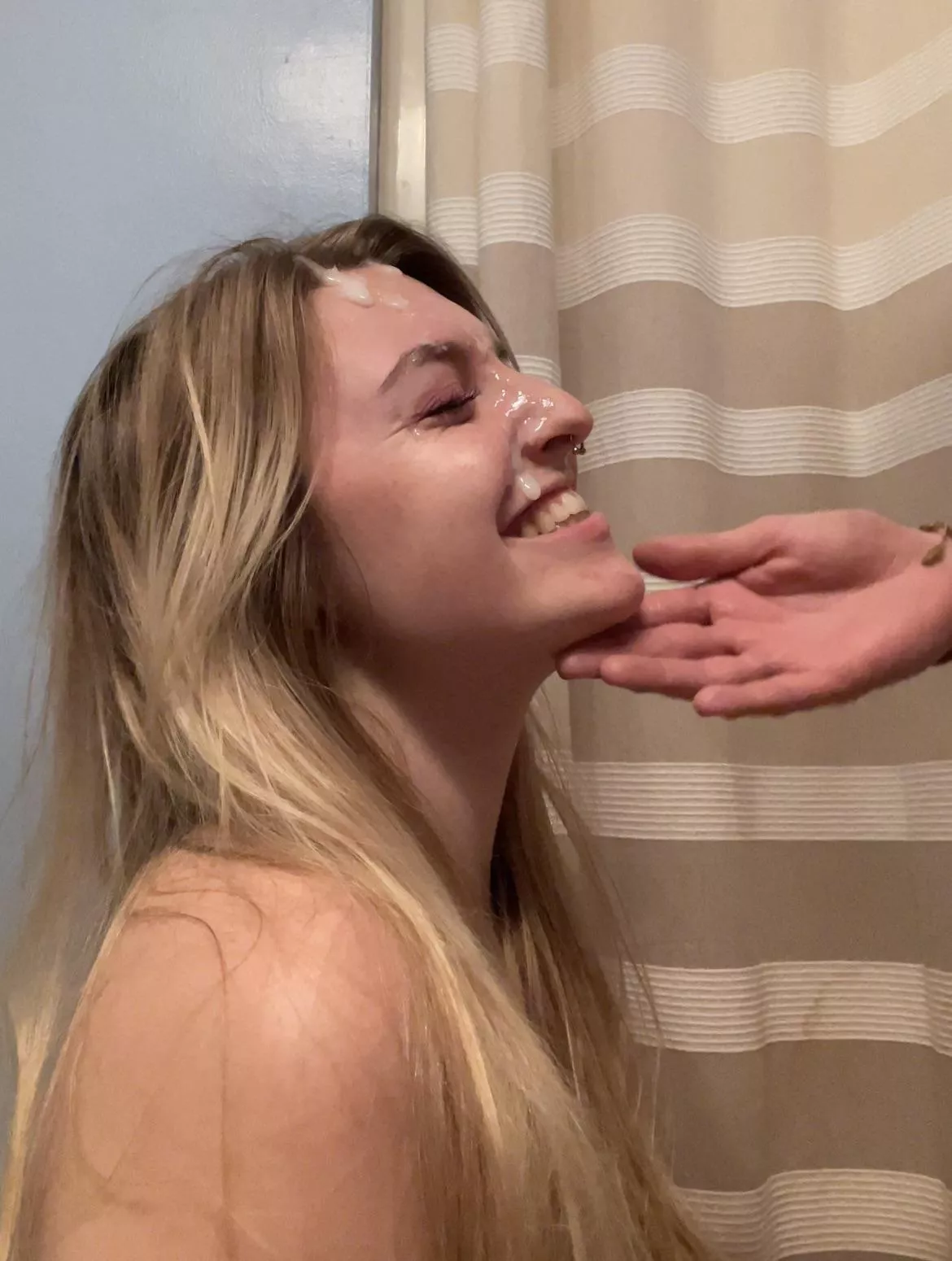 Always smiling when I have cum on my face ðŸ˜