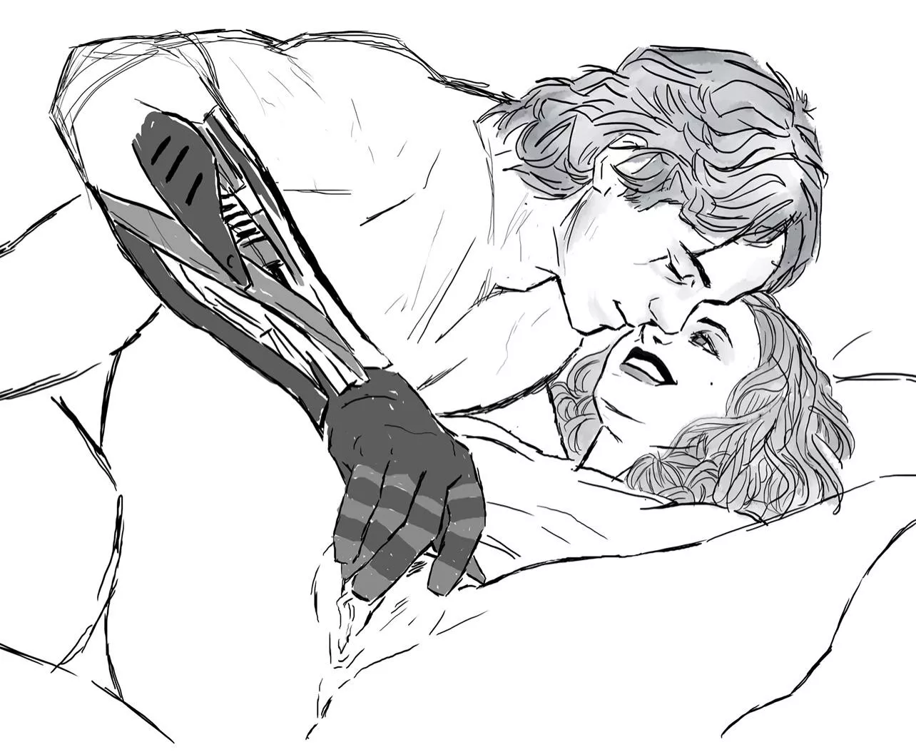 Anakin giving Padmé a hand (Unknown)