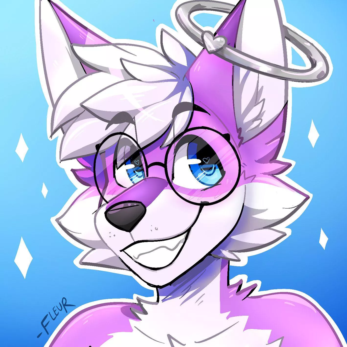 Angel fox (Art by me: Fleurfurr on twitter)