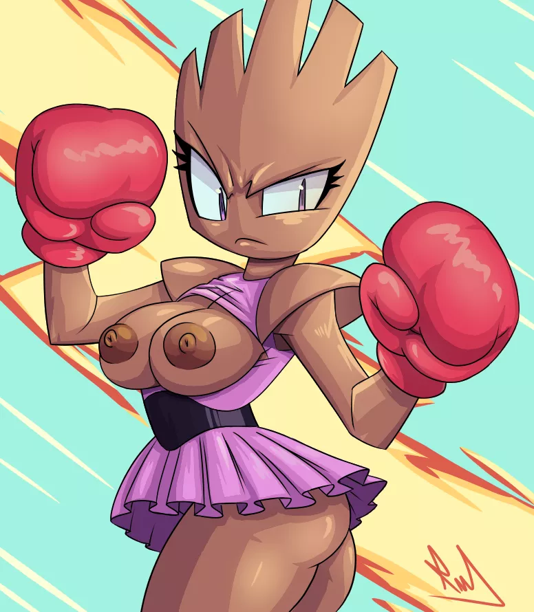 Angry Hitmonchan (by @rollindesu, aka me on Twitter)