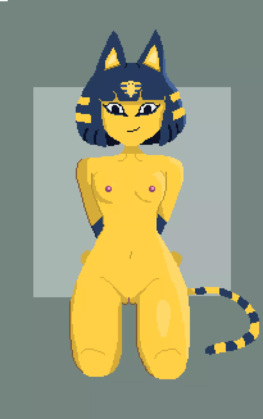 Ankha on her knees (OC)