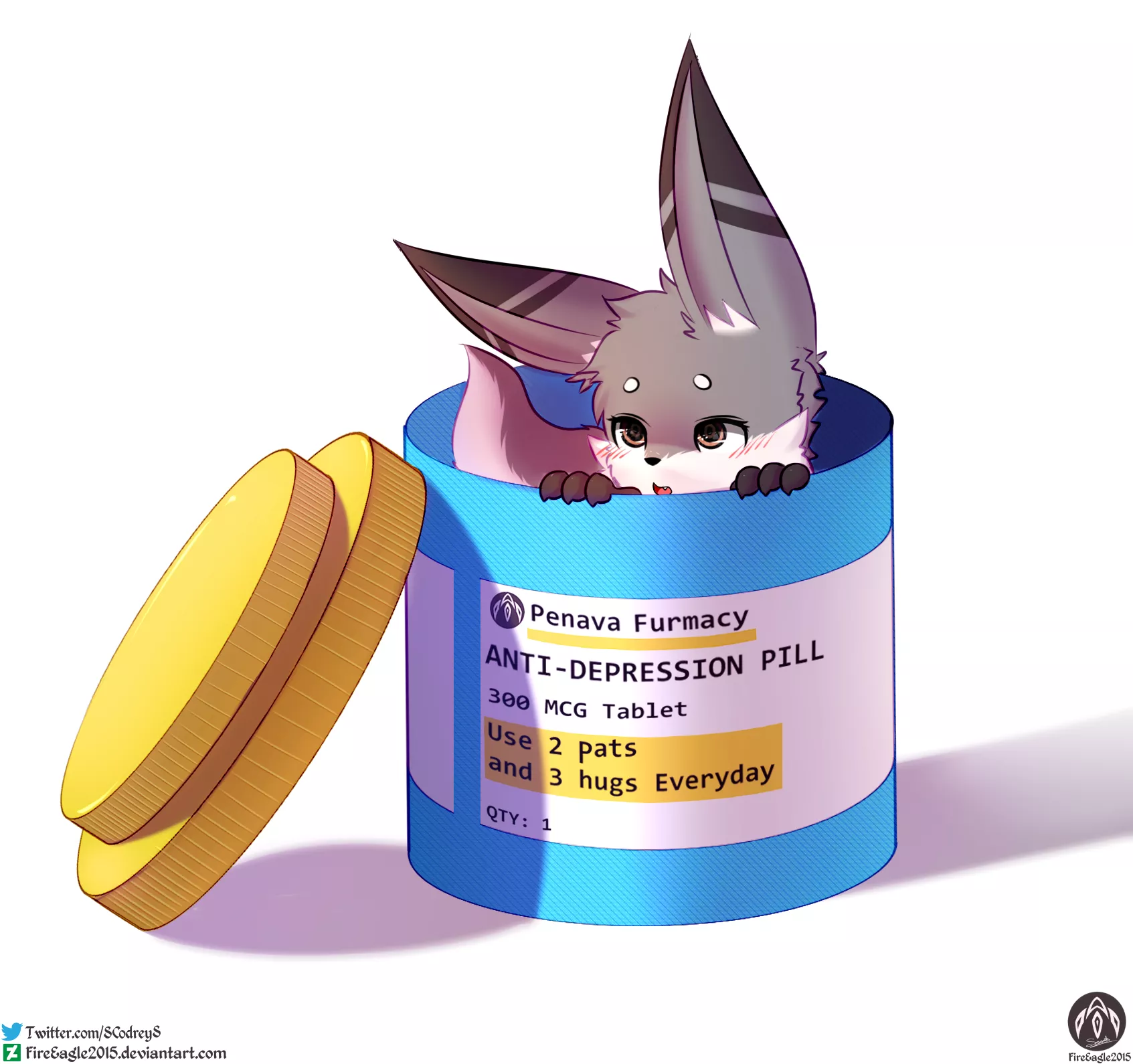 Anti-Depression Pill - Anyone need one of these? (Art by me @Scodrey on Twitter)