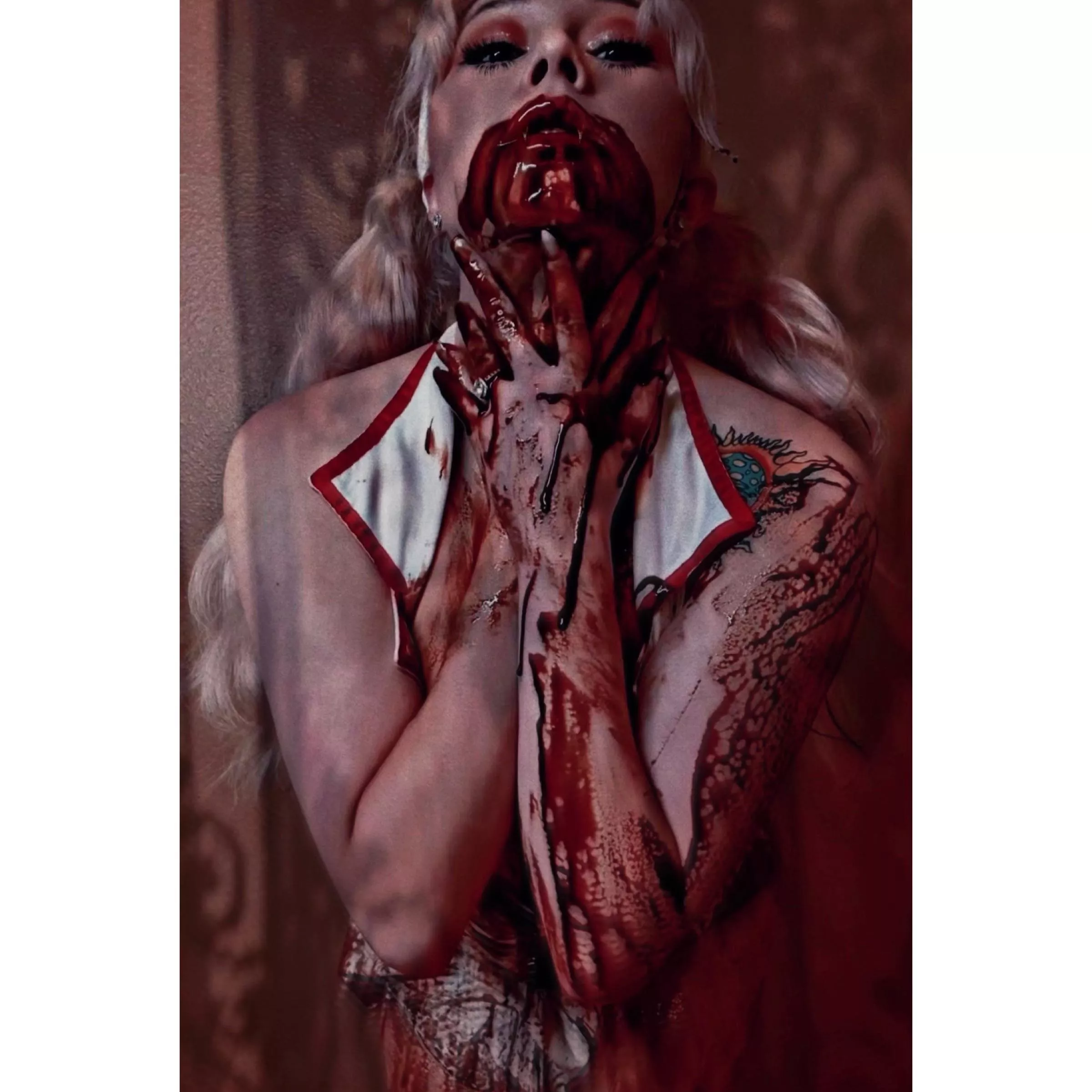 Anyone into sexy horror? I used chocolate to edit this and Iâ€™m pretty proud of my workðŸ¥²